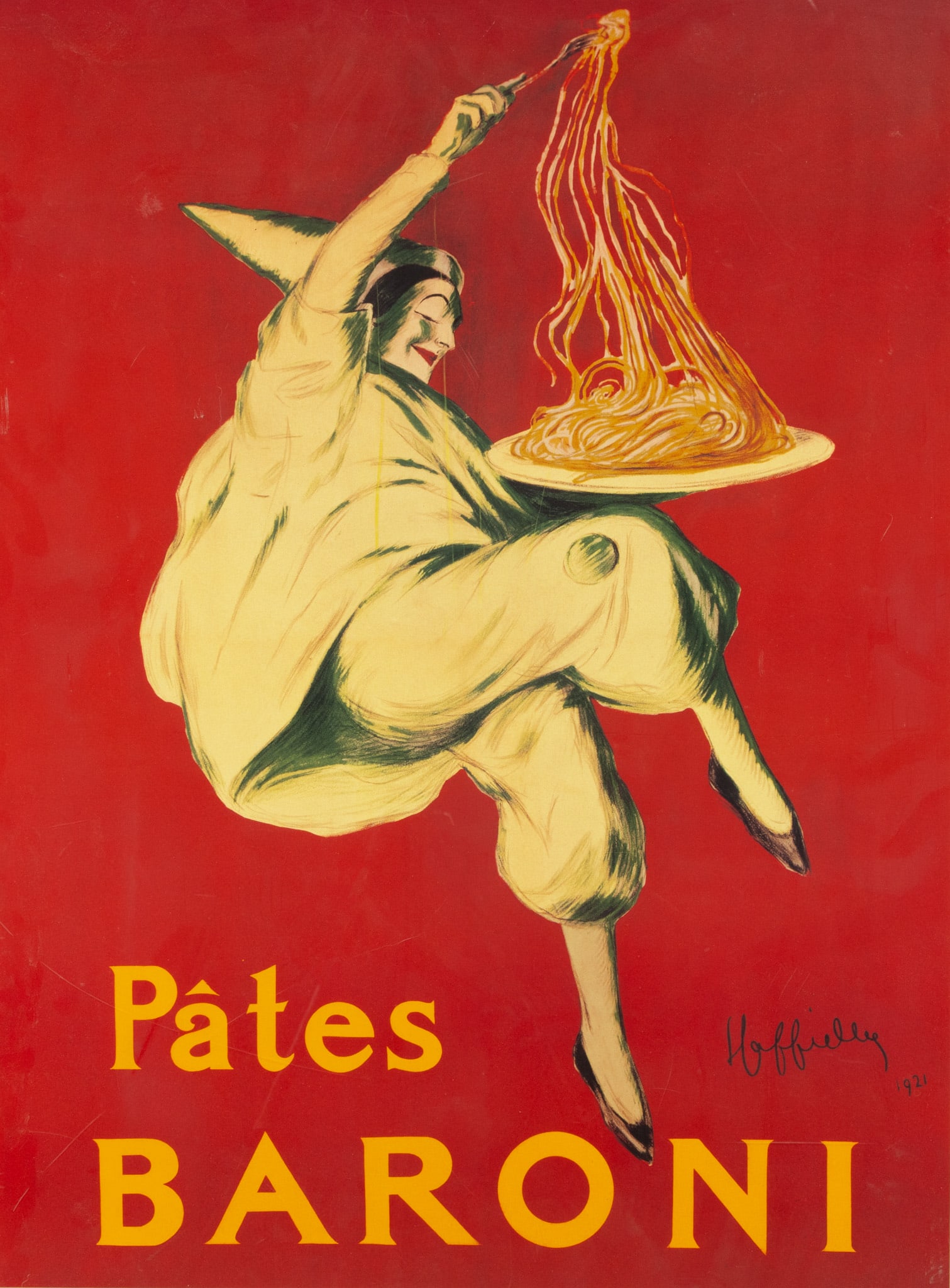 French Poster Offset Lithograph 'Pates Baroni', H 30" W 23" Frame Size: H 34" W 27" 1 PC (1 of 6)