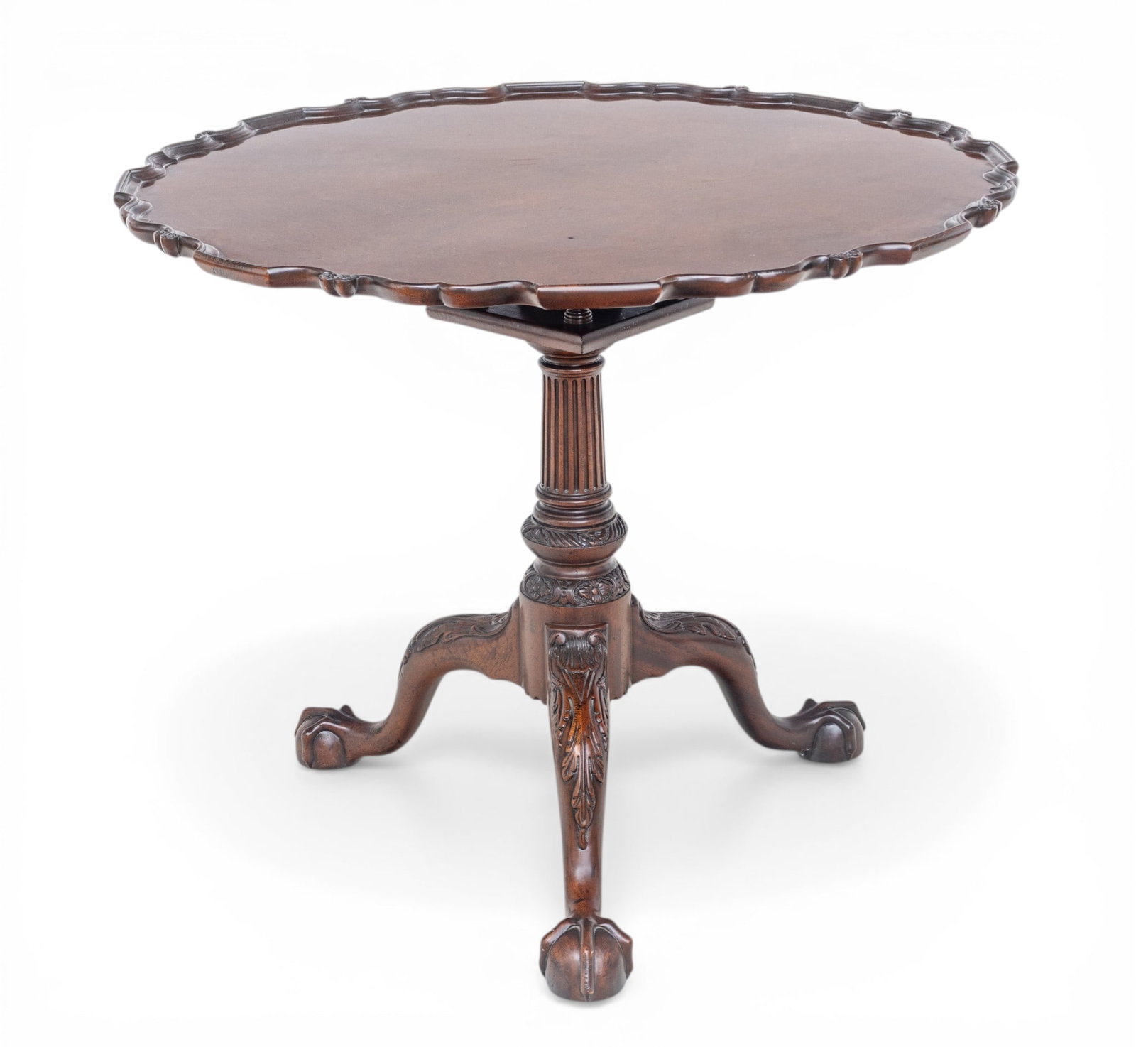 Kindel Furniture Company (American) Winterthur Collection Mahogany Tilt-Top Tea Table 20th C., H 29" (1 of 7)