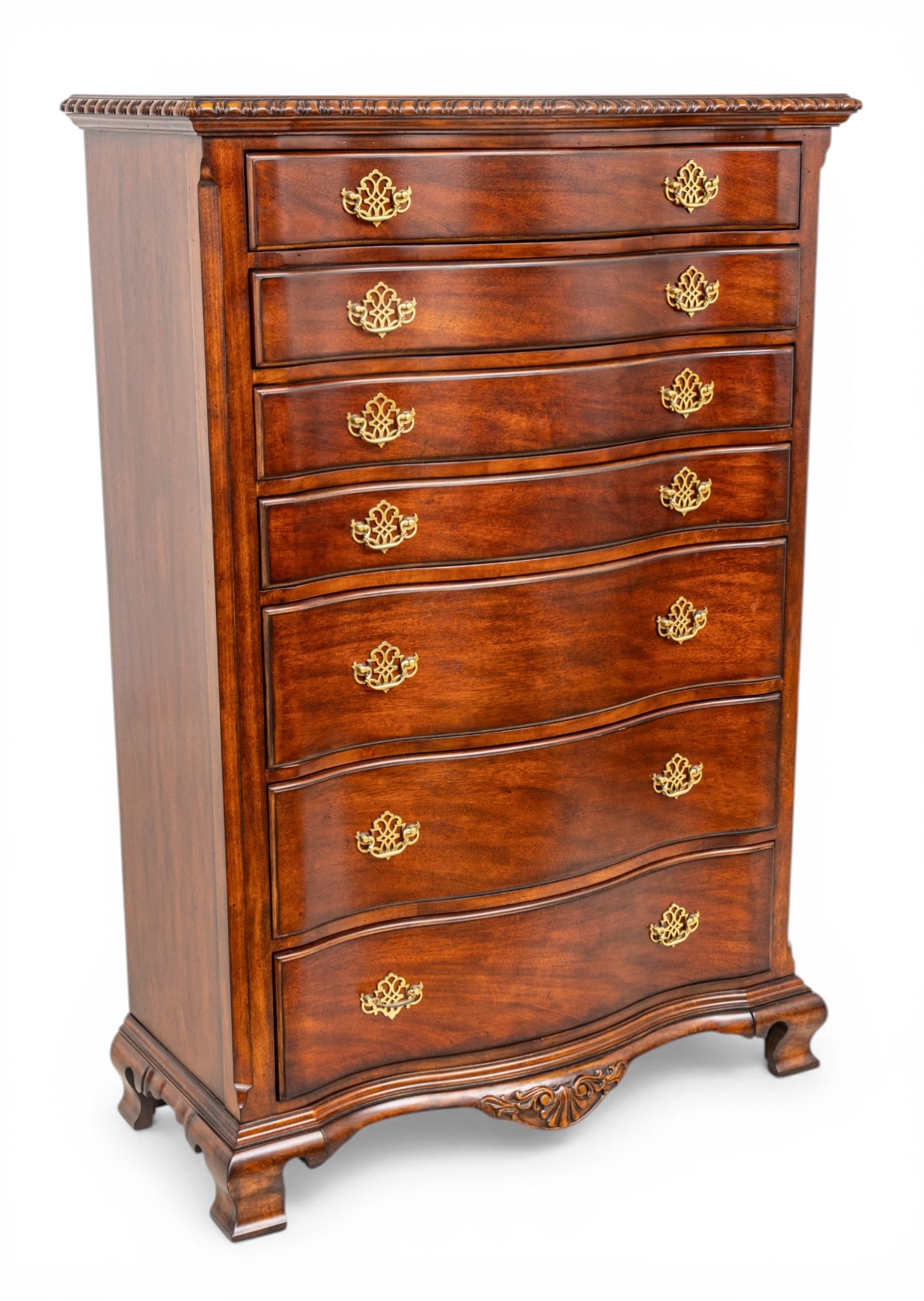 Mahogany Seven Drawer Chest, Universal Furniture 20th C., H 61" W 42" Depth 18" (1 of 9)