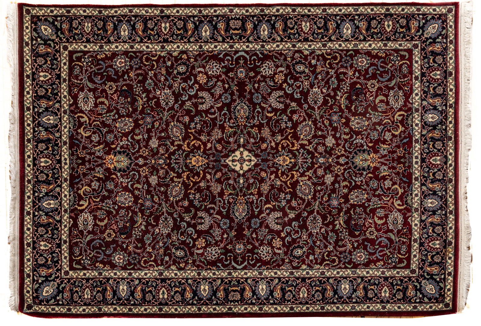 Persian Isfahan Handwoven Wool Rug, Ca. 1970, W 4' 10" L 7' (1 of 5)