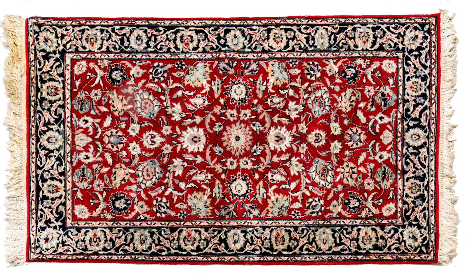 Sino-Kashan Handwoven Wool Rug, Ca. 1990, W 3' L 4' 10" (1 of 5)