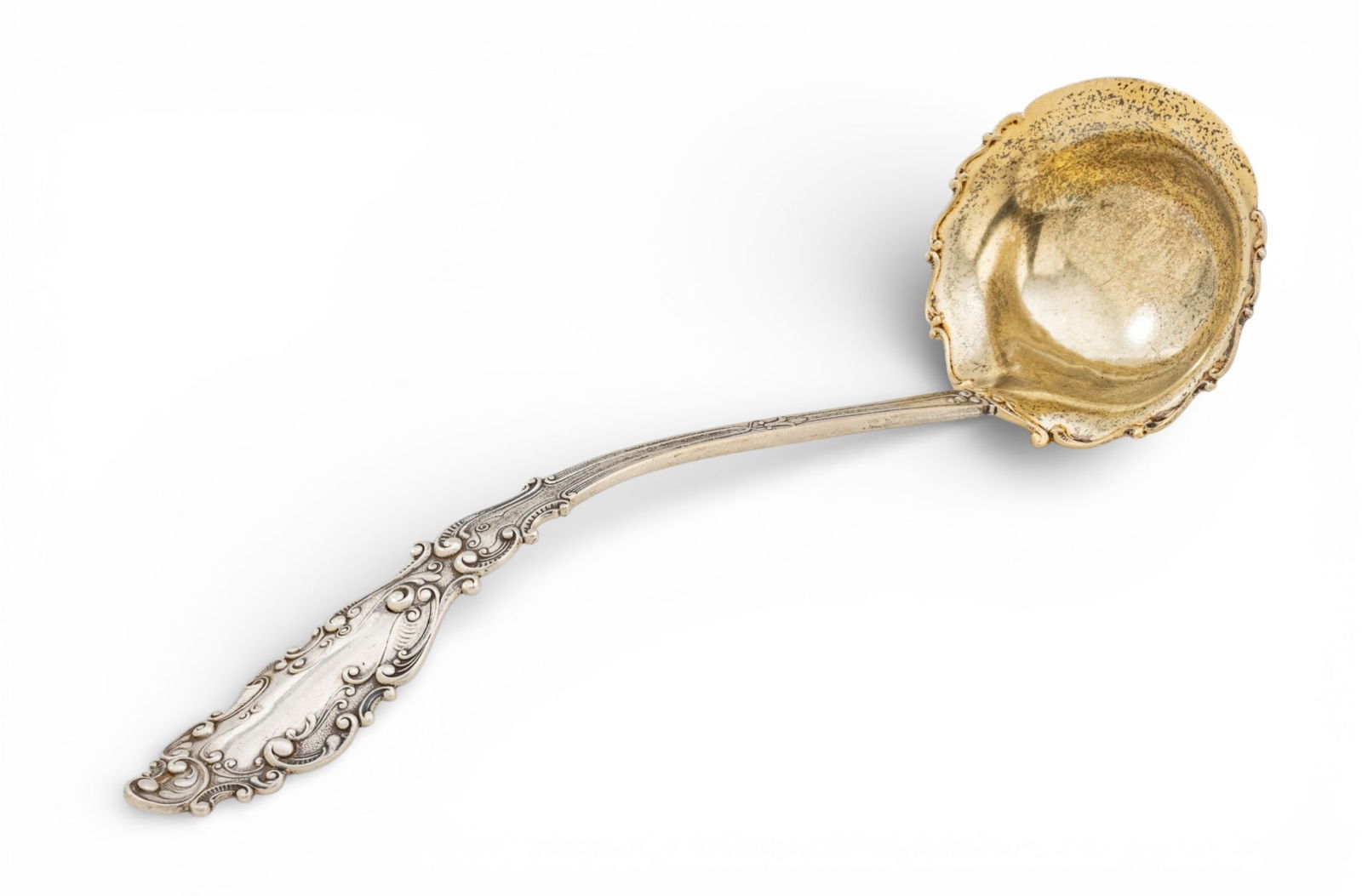 Gorham Luxembourg Sterling Silver 1893, 'Soup Ladle', L 13" 5.78 t oz 1 PC: Gorham Luxembourg Sterling Silver 1893, 'Soup Ladle', L 13" 5.78 t oz 1 PC Gold washed bowl. Not engraved or monogrammed. Rare early Gorham pattern of 1893. Provenance: Property of a Prominent Grosse