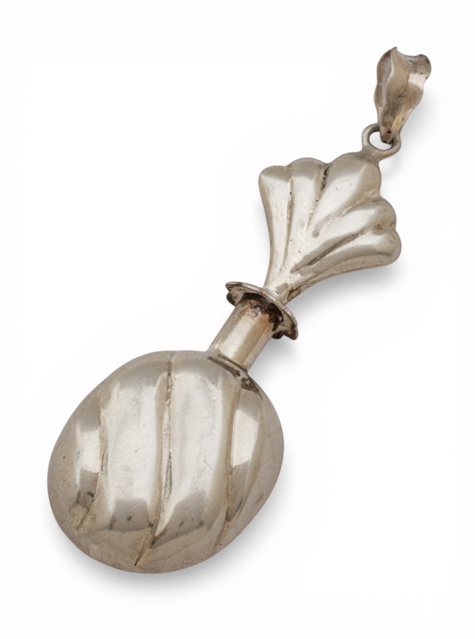 Silver Perfume Vial Pendant Art Deco H 2" 9 g (1 of 5)