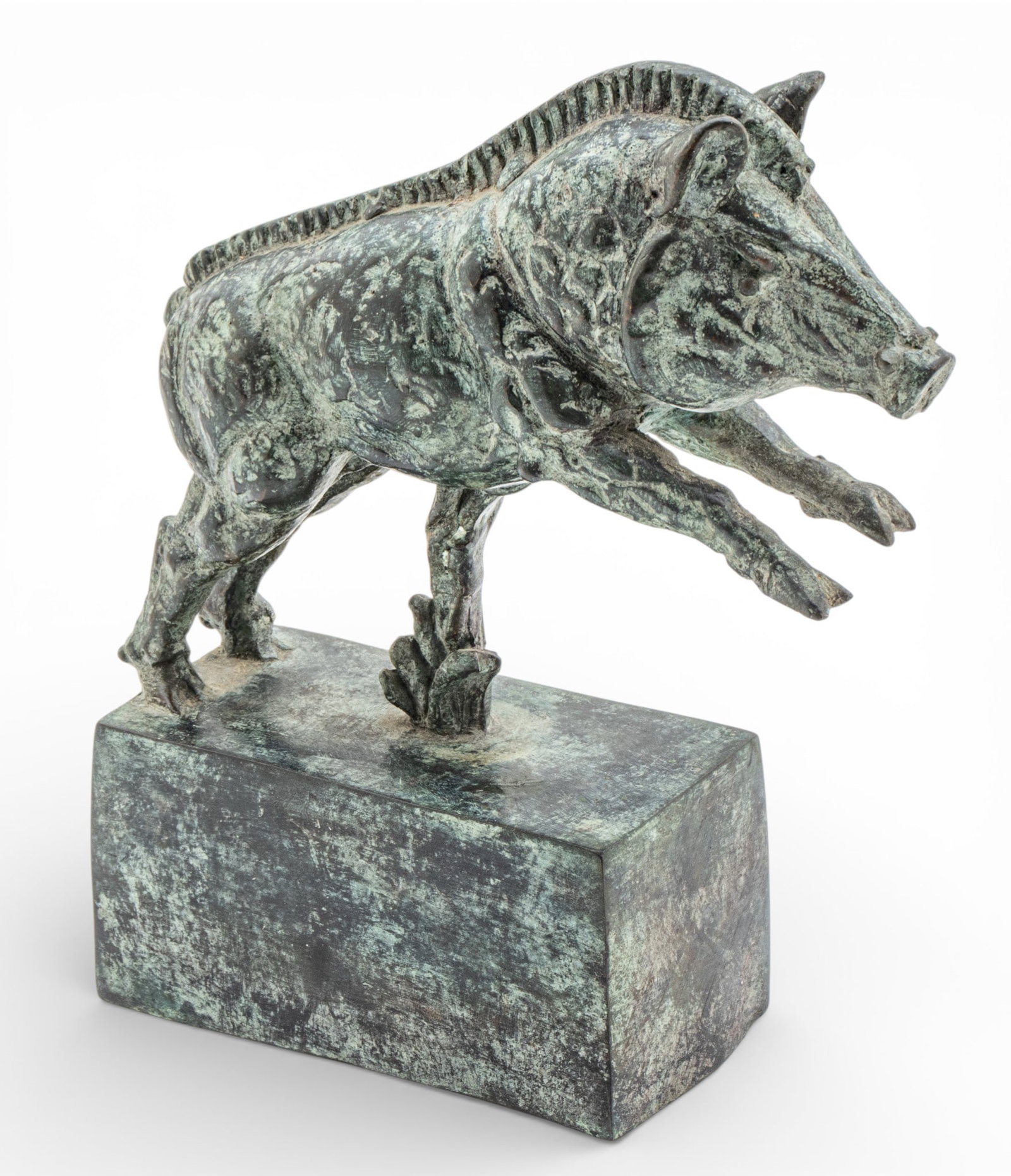 Carl Milles (Swedish, 1875-1955) Bronze Sculpture, Ca. 1927, 'Standing Wild Boar', H 8" W 2.5" L 7" (1 of 9)