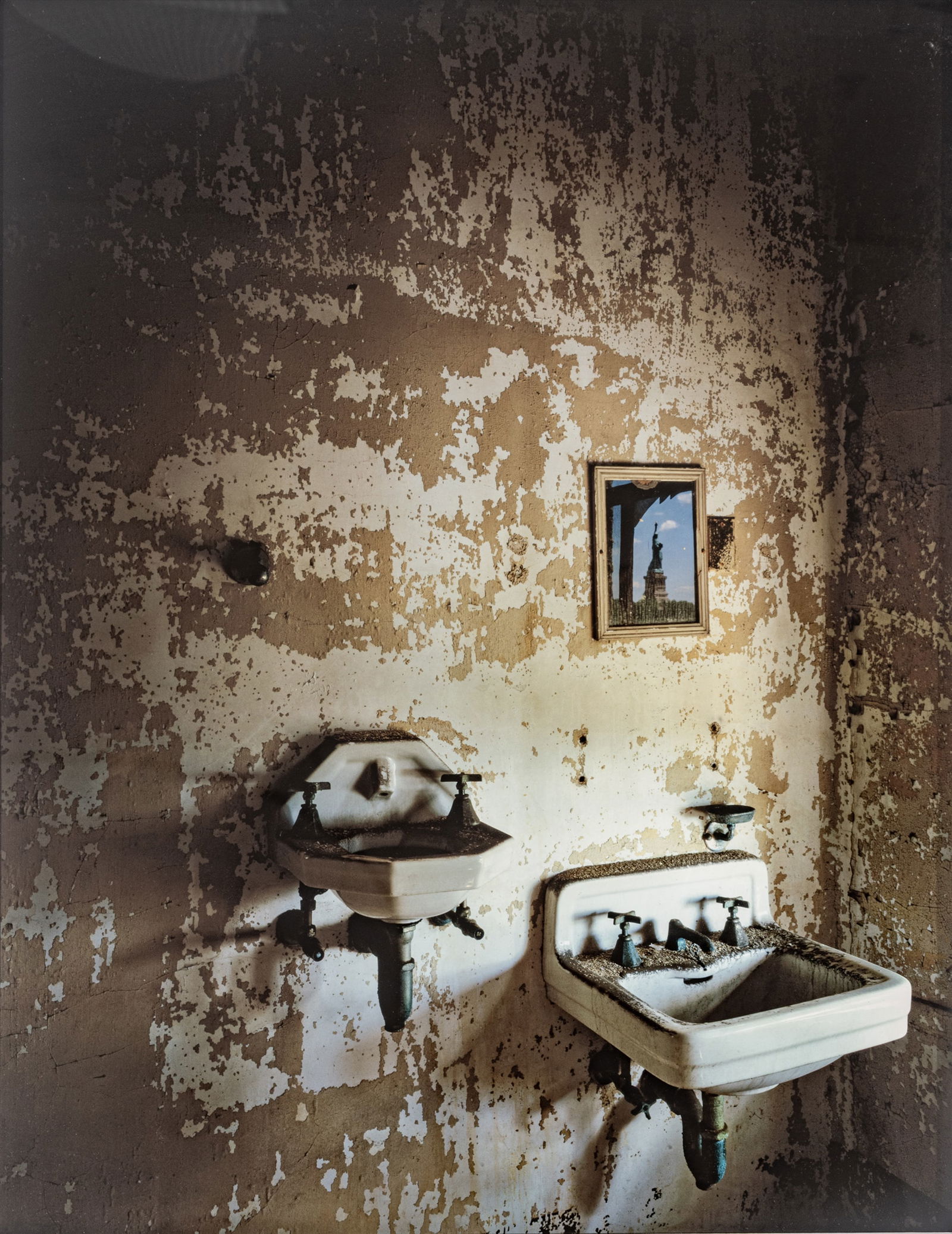 Stephen Wilkes (American, B. 1957) Dye Bleach Print, Ca. 1998, 'Tuberculosis Ward, Statue of: Stephen Wilkes (American, B. 1957) Dye Bleach Print, Ca. 1998, 'Tuberculosis Ward, Statue of Liberty, Island 3', Includes Ellis Island: Ghosts of Freedom Hardcover Book, H 23" W 18" Frame Size: H 31.5