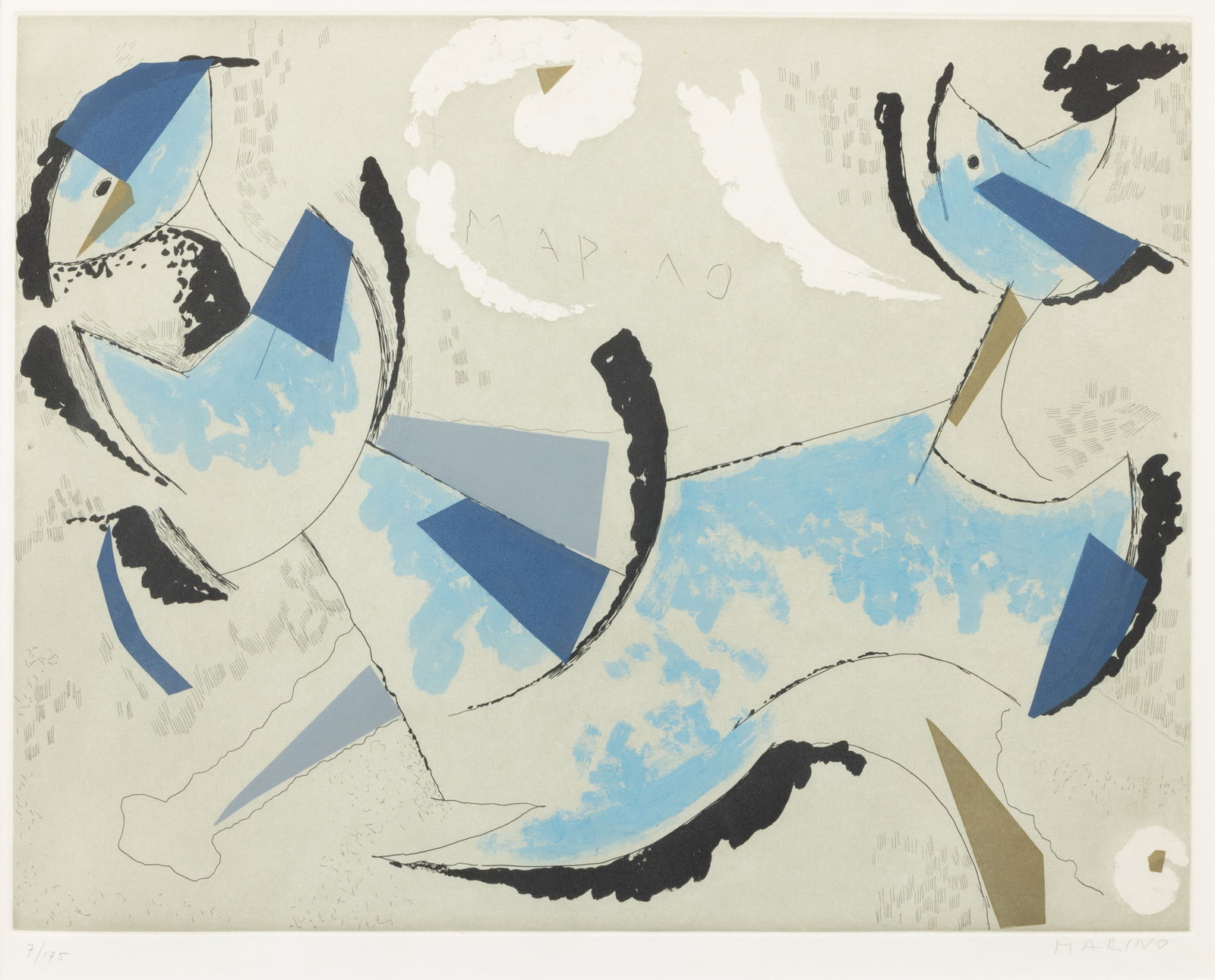 Marino Marini (Italian/Swiss, 1901-1980) Lithograph on Wove Paper SN: 7/175, H 15.25" W 19.25" Frame: Marino Marini (Italian/Swiss, 1901-1980) Lithograph on Wove Paper SN: 7/175, H 15.25" W 19.25" Frame Size: H 25" W 34" Pencil signed lower right. Numbered lower left. Dimensions: H 15.25" W 19.2