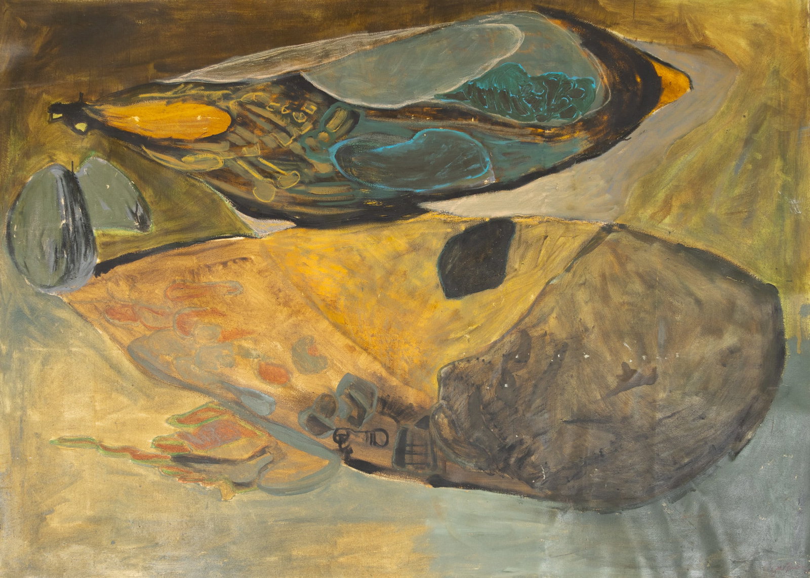 John Lawrence Beardman (American, 1937-2025) Oil on Canvas 1976, 'Untitled Abstract', H 77" W 56": John Lawrence Beardman (American, 1937-2025) Oil on Canvas 1976, 'Untitled Abstract', H 77" W 56" Signed lower right and dated 1976. John Beardman was an American abstract expressionist painter who wa