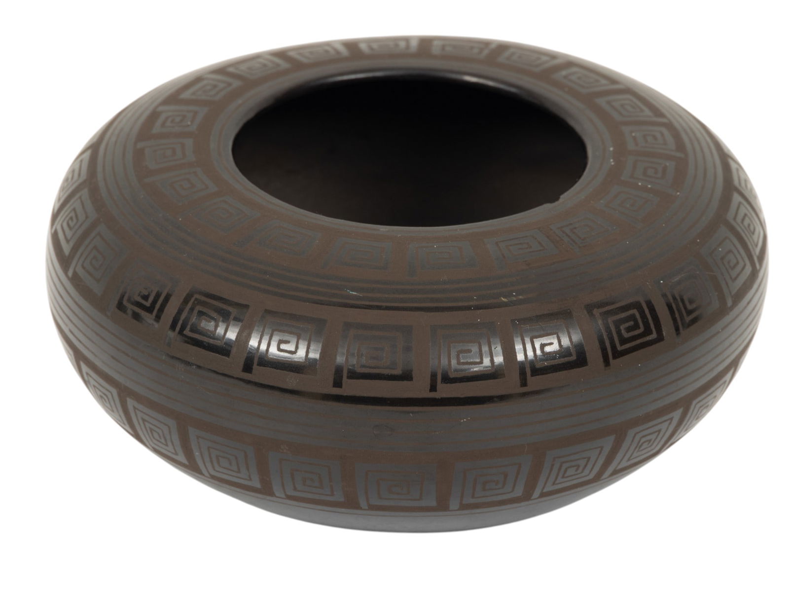 Roberta Naranjo (American / Santa Clara Pueblo, B. 1946) Black on Black Pottery Bowl 20th C., H 5" (1 of 4)