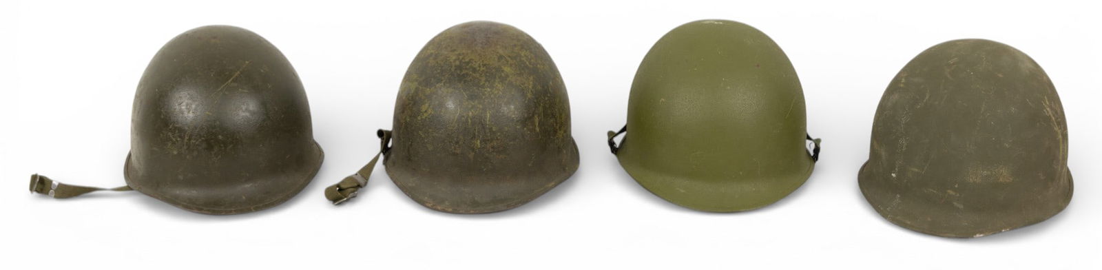 American M1 Helmets, Ca. Mid 20th C., H 6.5" W 9.25" Depth 11" 4 PCS (1 of 5)