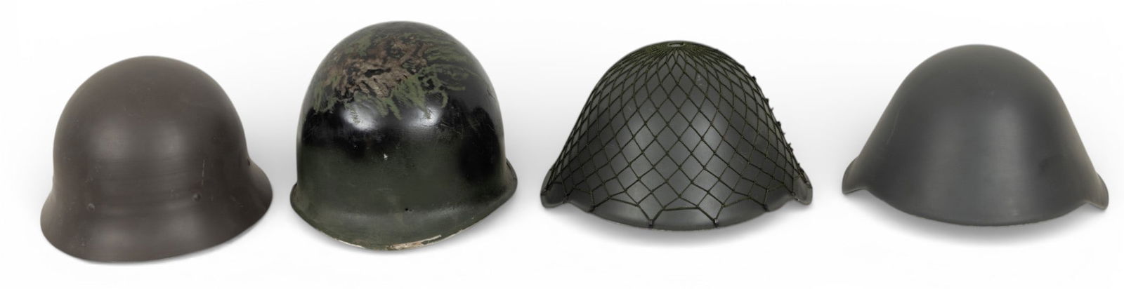 East German and Swedish Steel Helmets, Ca. 1970-1980s, H 6" W 11" L 12.75" 4 PCS (1 of 5)