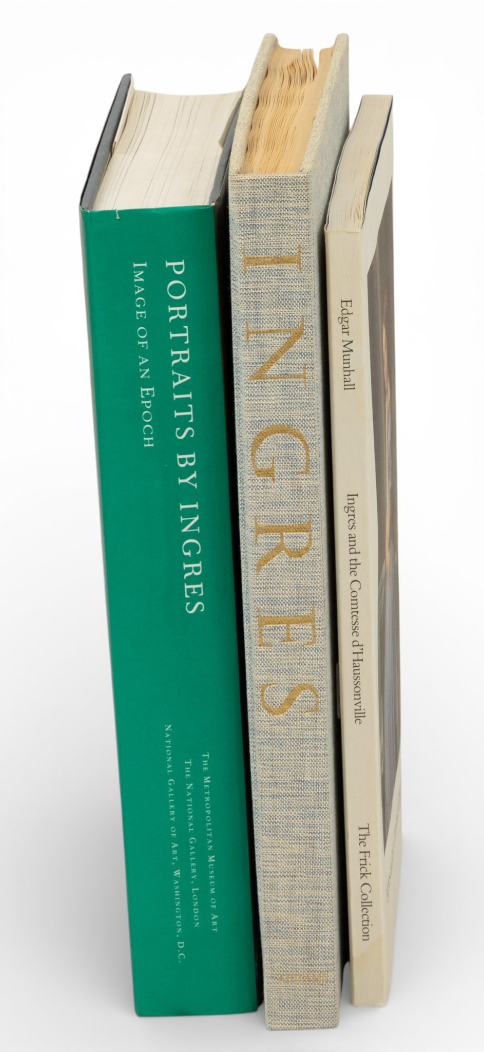 Jean-Auguste-Dominique Ingres (French, 1780-1867) Art Books 'Portraits by Ingres: the Metropolitan: Jean-Auguste-Dominique Ingres (French, 1780-1867) Art Books 'Portraits by Ingres: the Metropolitan of Art', H 12.58" W 9.5" 3 PCS Portraits by Ingres: The Metropolitan of Art; Ingres: The Library of G