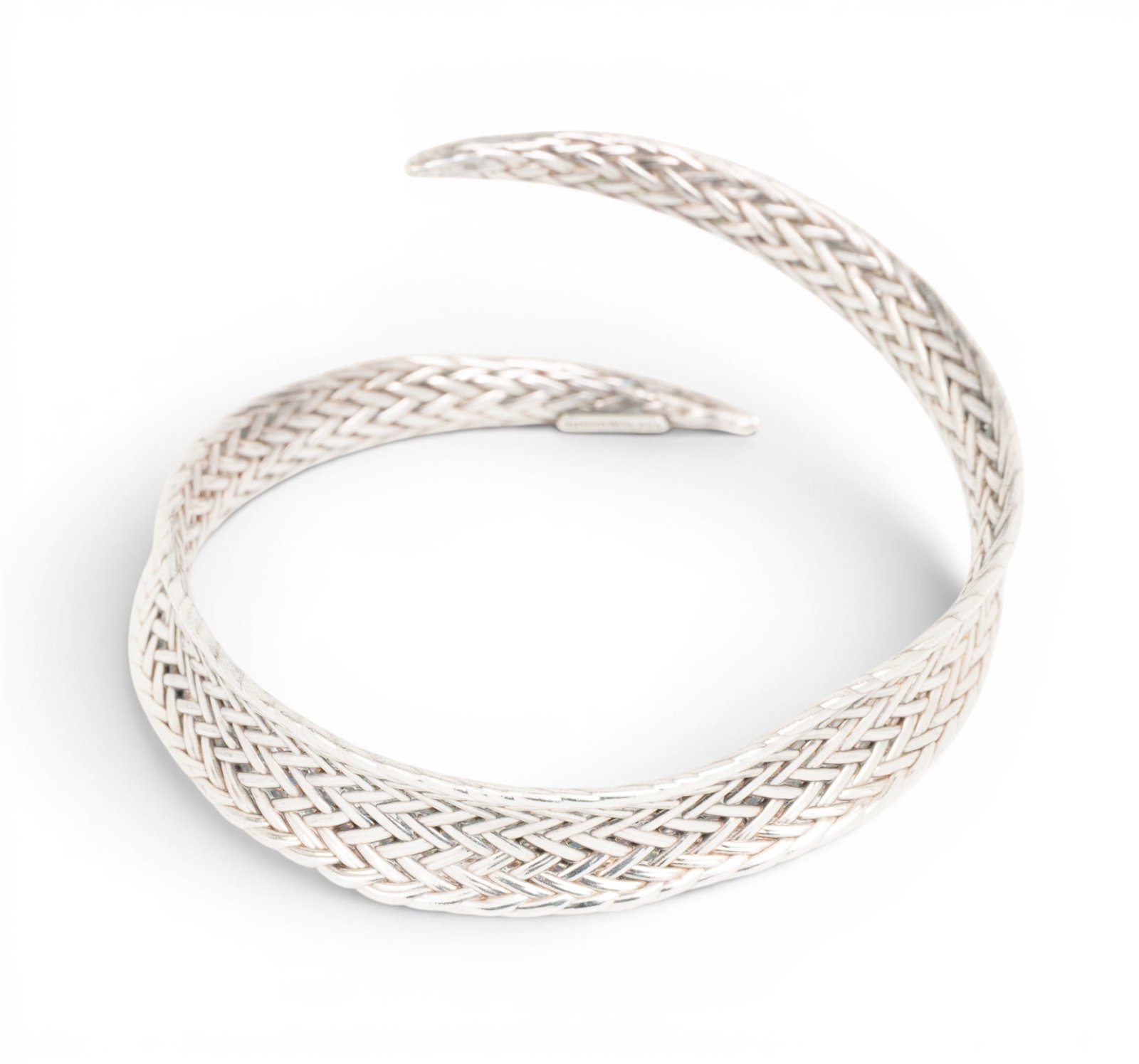 Tiffany & Co. (New York) Sterling Silver Basket Weave Bracelet Dia. 2.5" (1 of 6)