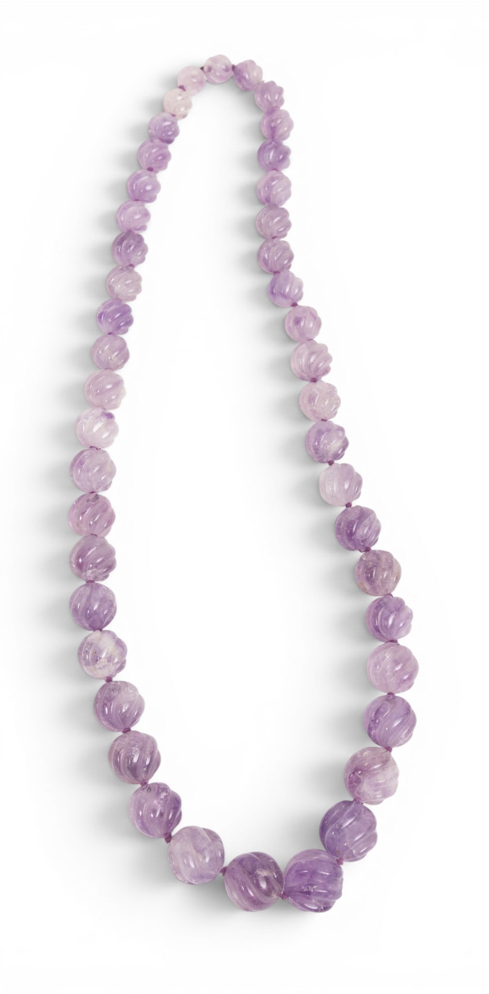 Carved Amethyst Necklace L 13.5" (1 of 2)