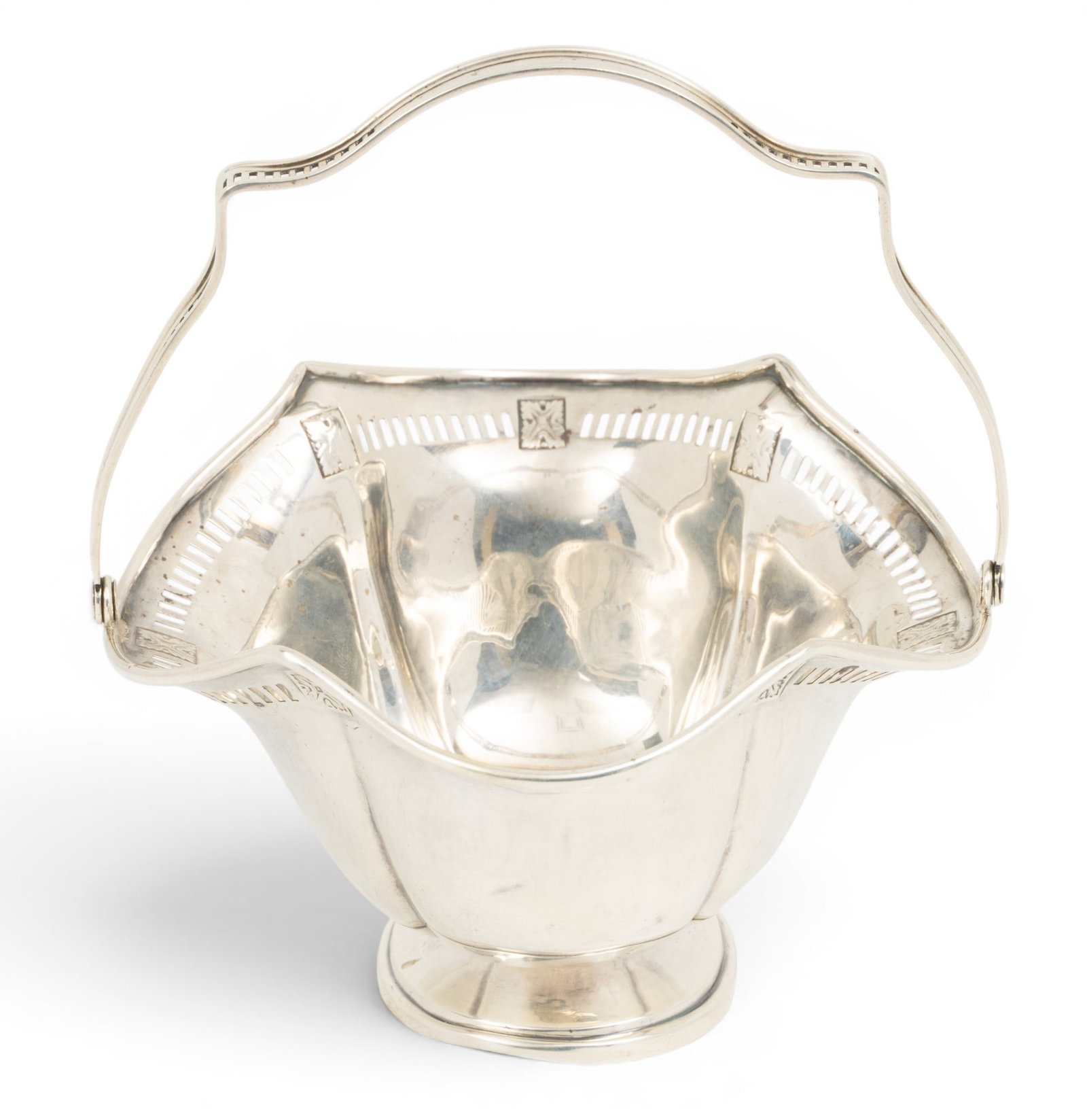Sterling Silver Sugar Basket 1950, H 5.7" W 4.5" 2 t oz 1 PC (1 of 4)