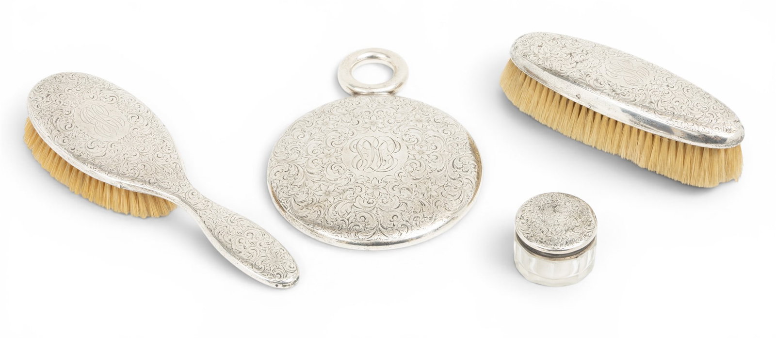 Sterling Silver Vanity Set 1920, 4 PCS (1 of 2)