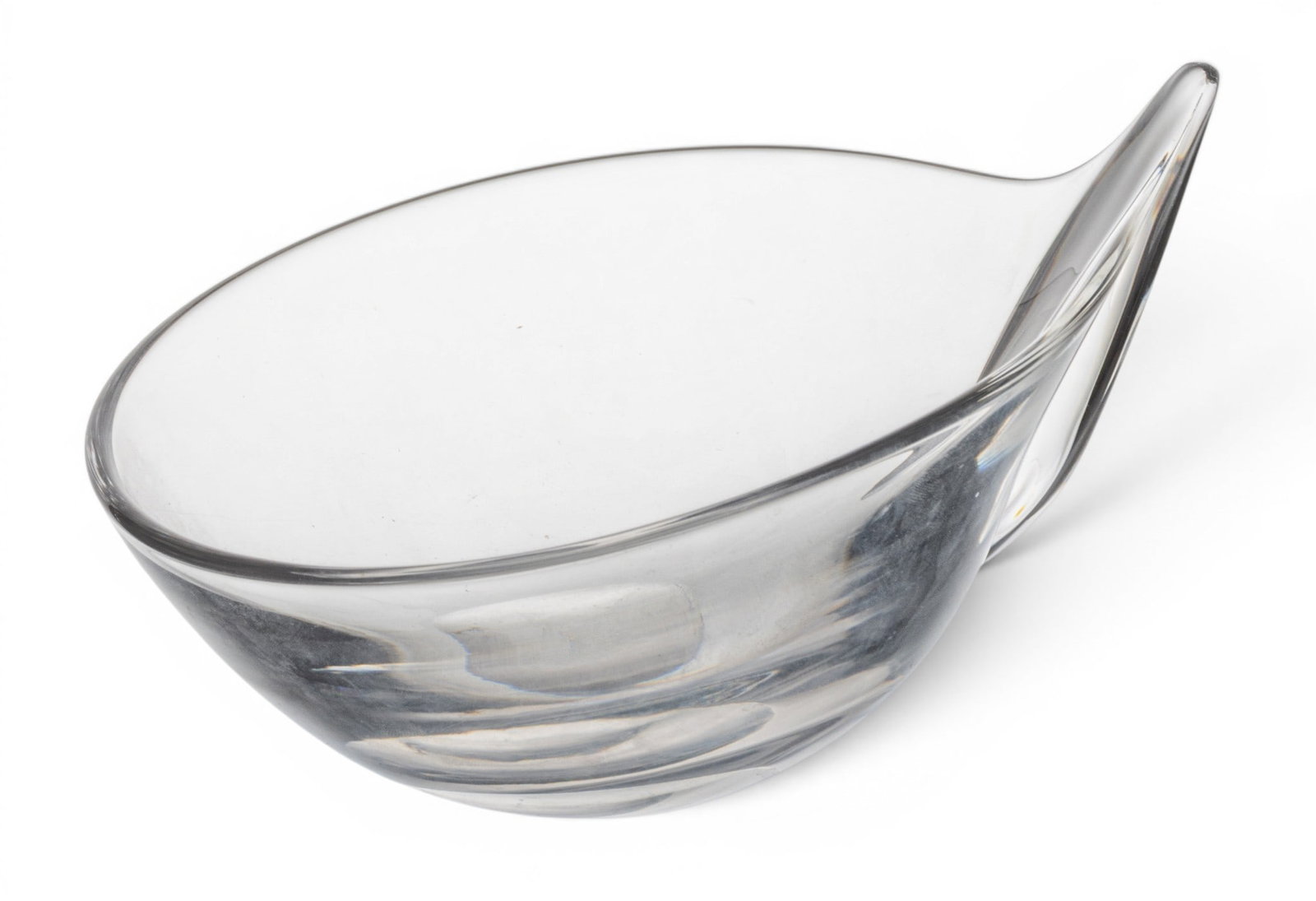 Steuben Crystal Nut Dish, Hand Blown H 4" Dia. 7" 1 PC (1 of 7)