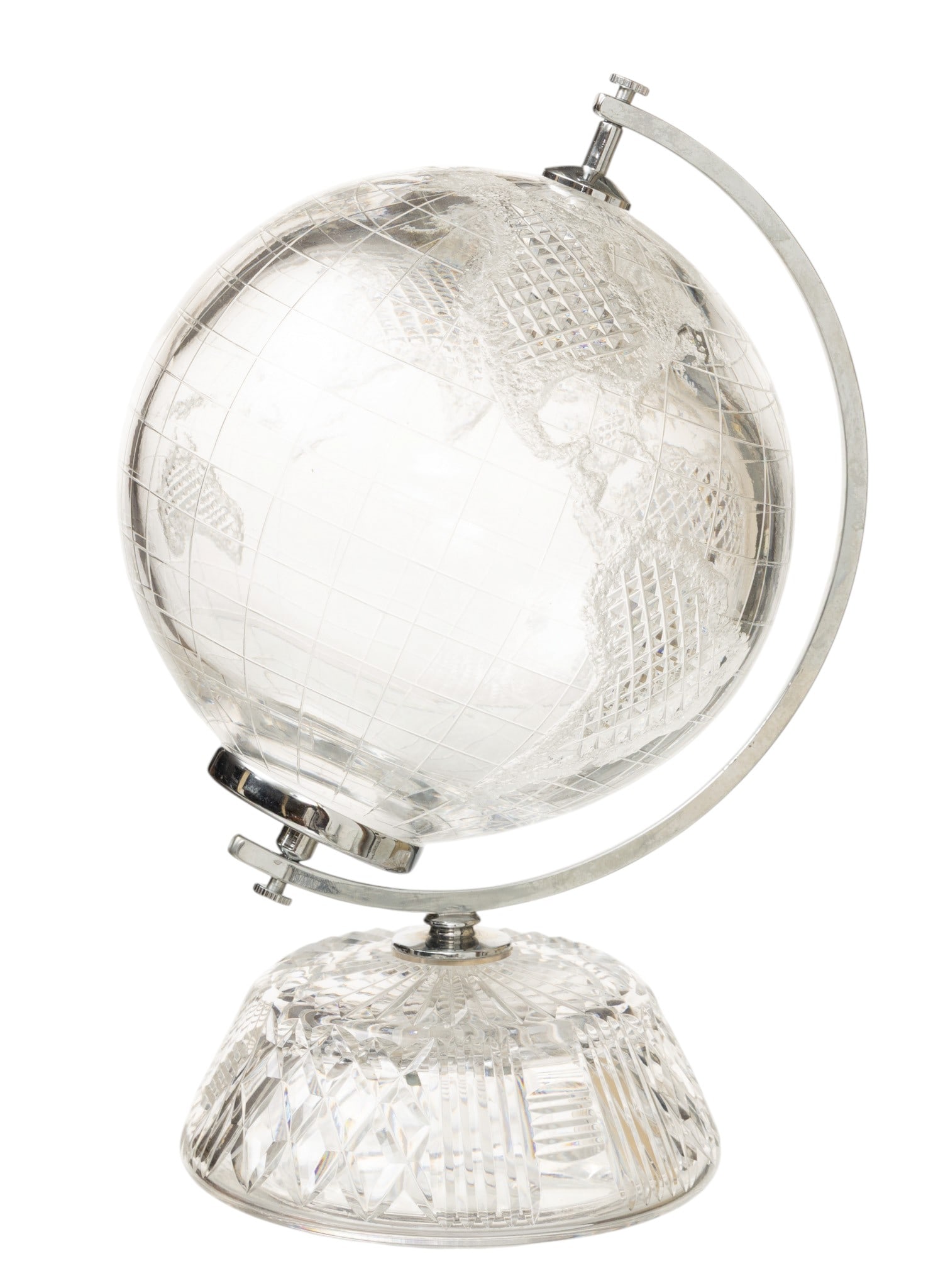Waterford (Irish) Crystal Prestige Collection Small World Globe H 11" Dia. 6" 1 PC (1 of 4)
