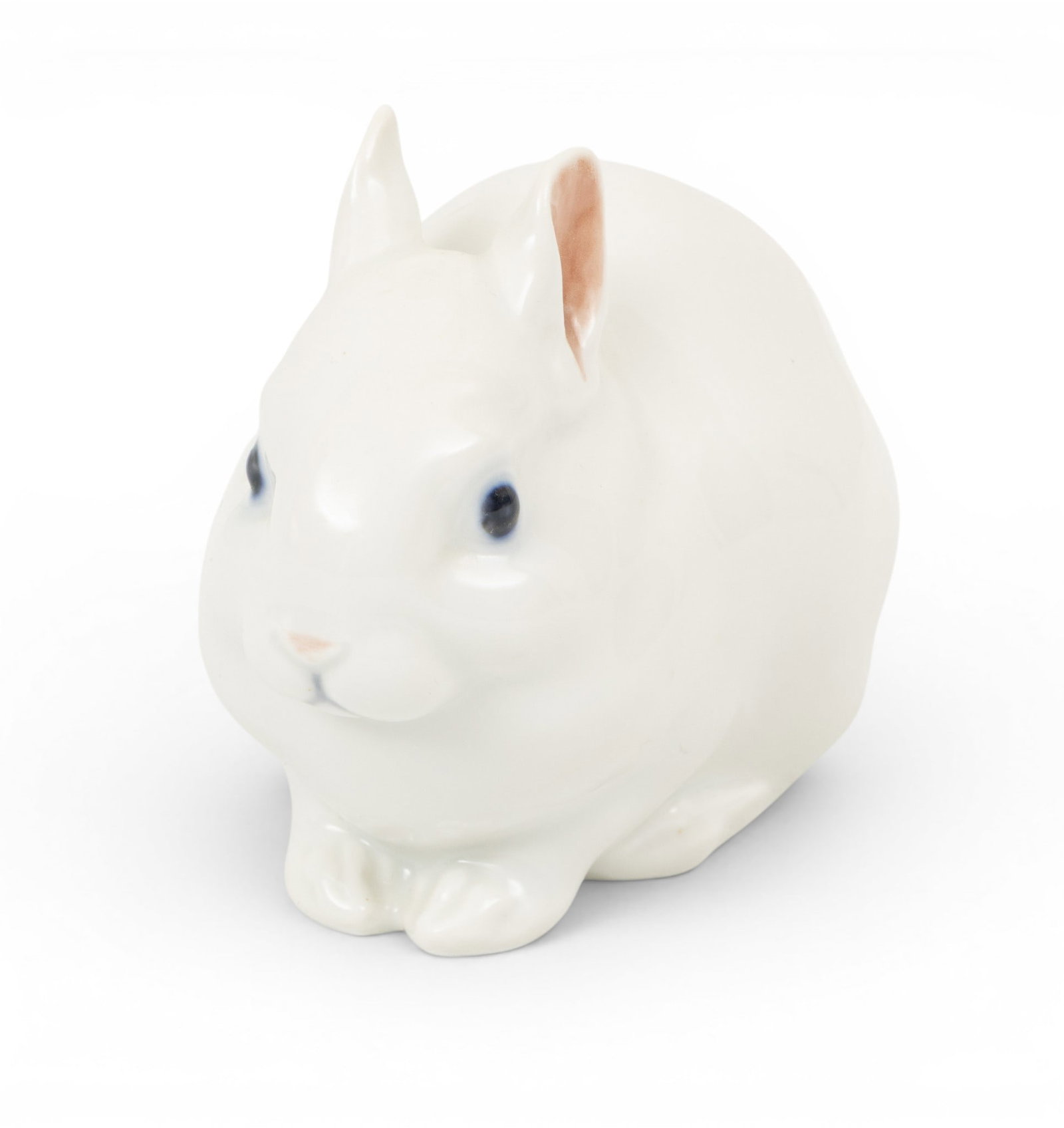 Royal Copenhagen (Danish) Porcelain Model of a Rabbit, Ca. 20th C., #4705 H 3" W 2" L 3.25" (1 of 5)