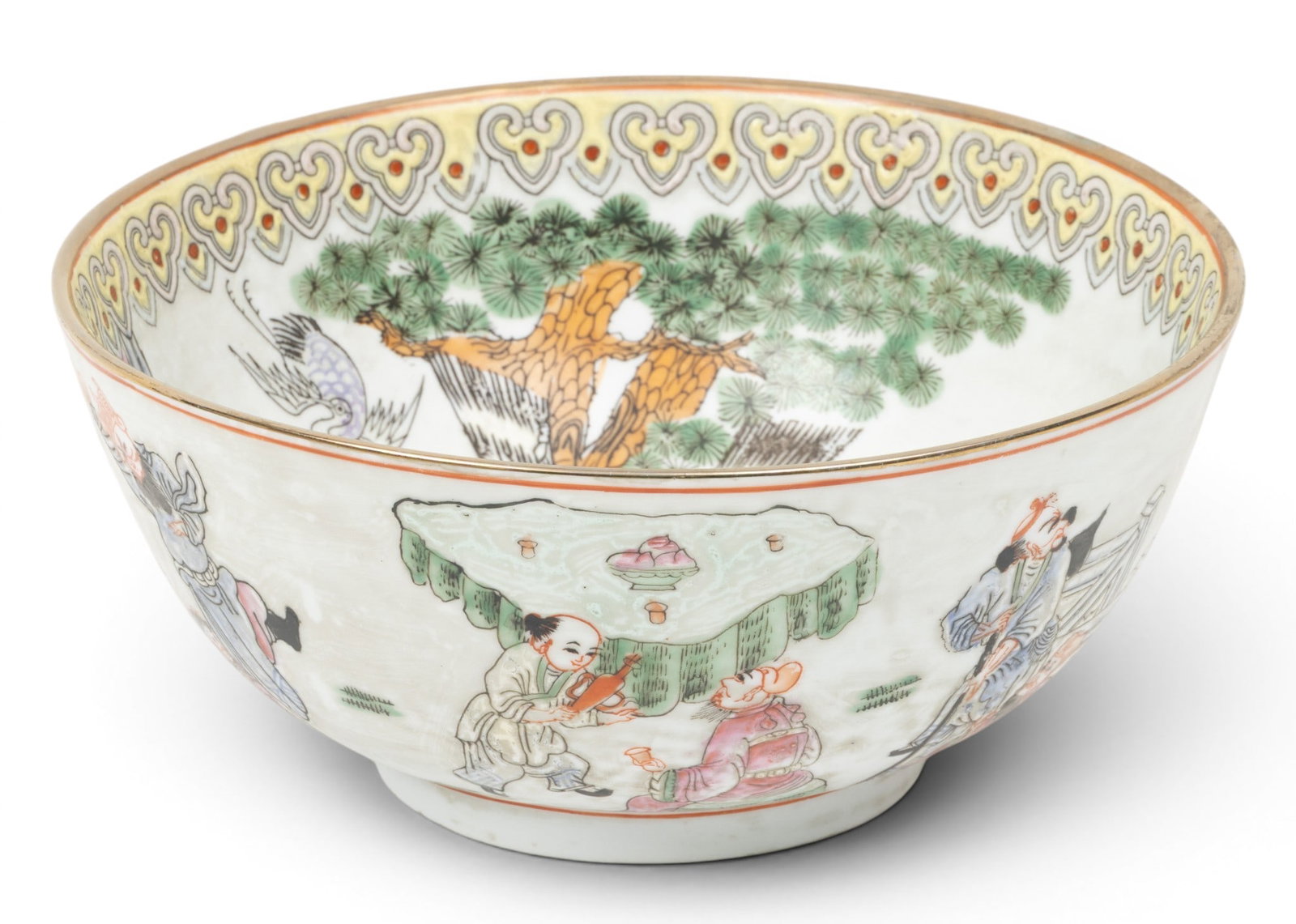 Chinese Porcelain Bowl Modern H 4.5" Dia. 10" (1 of 6)
