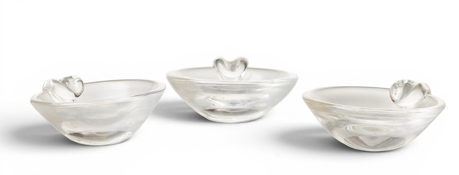 Steuben Glass Works (American) Individual Ash Trays H 1.5" Dia. 2" 3 PCS (1 of 5)