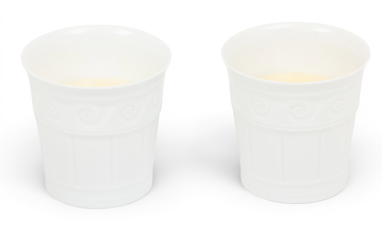 Bernardaud (French) Porcelain Tumblers with Candles 'Louvre', H 3.5" Dia. 4" 17 PCS (1 of 2)