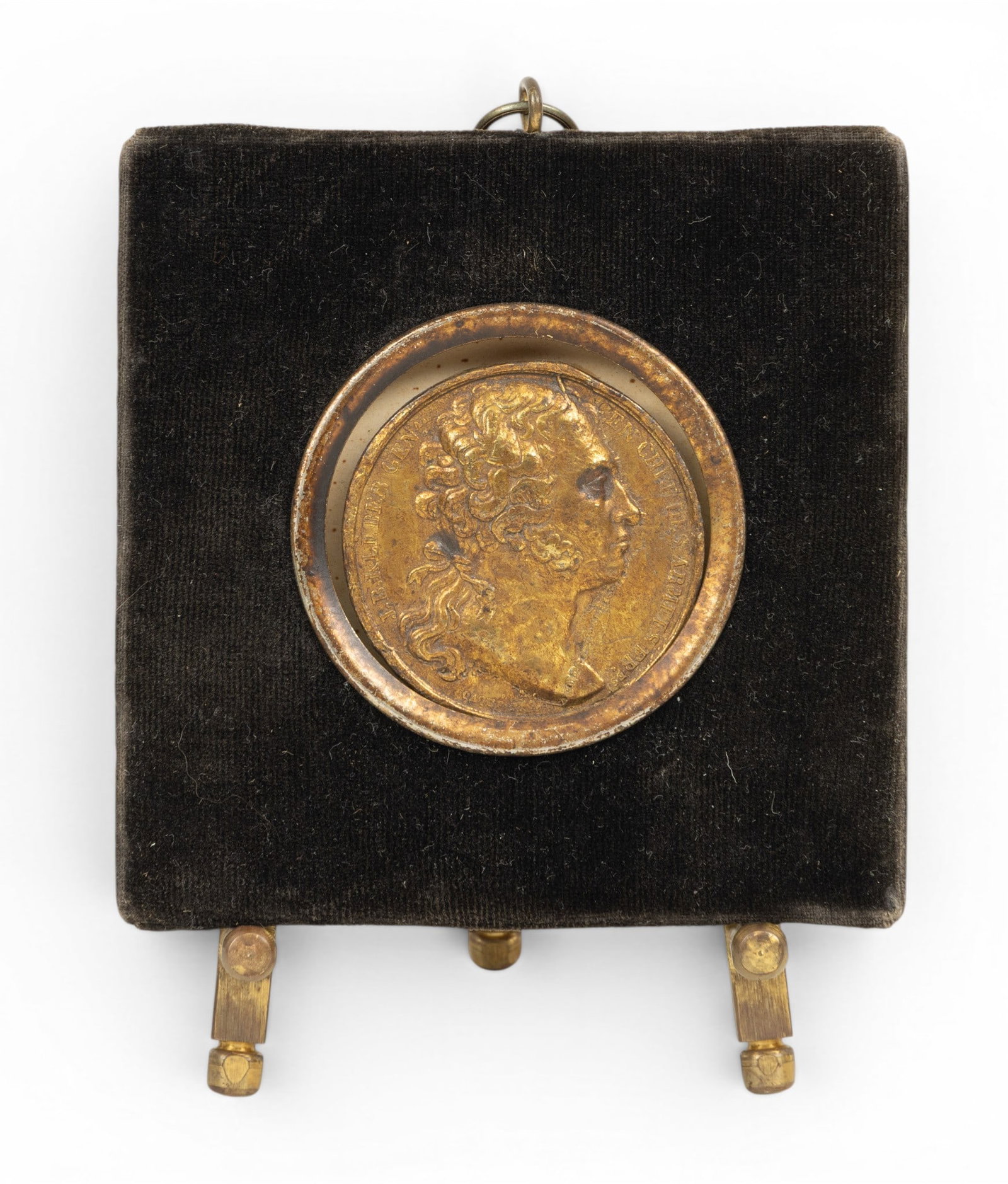 Framed Medallion with Portrait Profile, Dia 1½" (1 of 3)