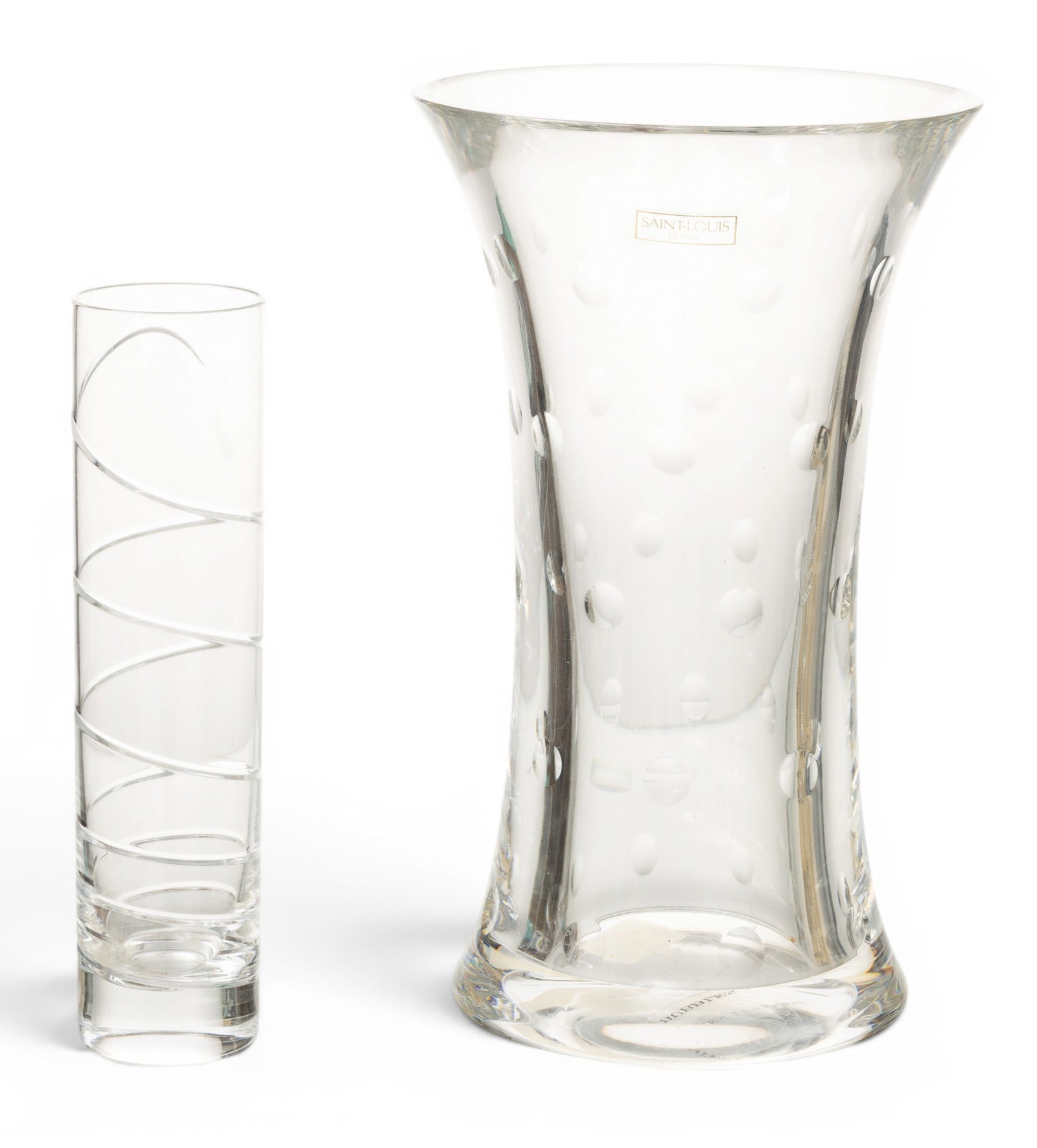 Baccarat & Saint Louis Crystal Vases 2 PCS (1 of 4)