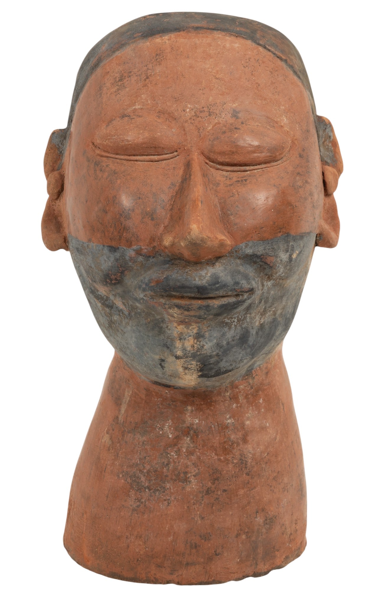 Mexica Style Terra Cotta Head/Mask H 16" W 8.5" Depth 11" (1 of 5)