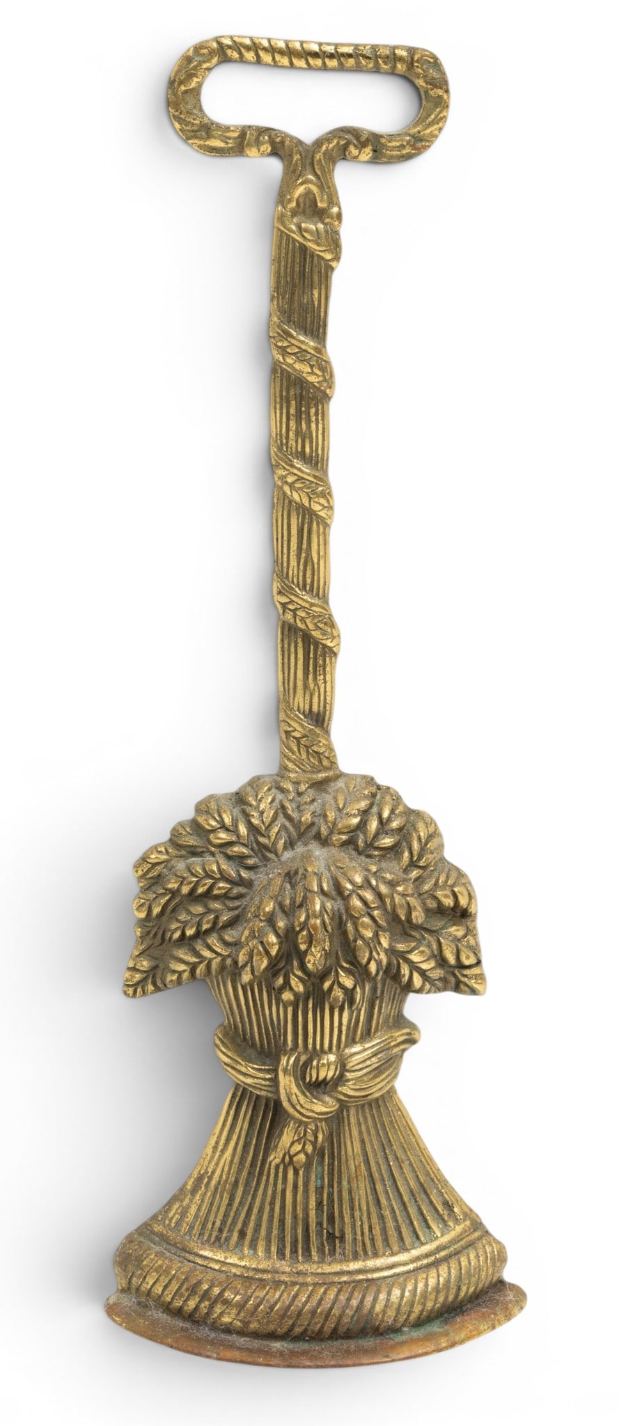 French Cast Bronze Doorstop in Form of Tassle Antique, H 15": French Cast Bronze Doorstop in Form of Tassle Antique, H 15" With cluster of wheat at base. Circa 1900. Provenance: Property from the Collection of Marianne Endicott, Grosse Pointe Shores, MI