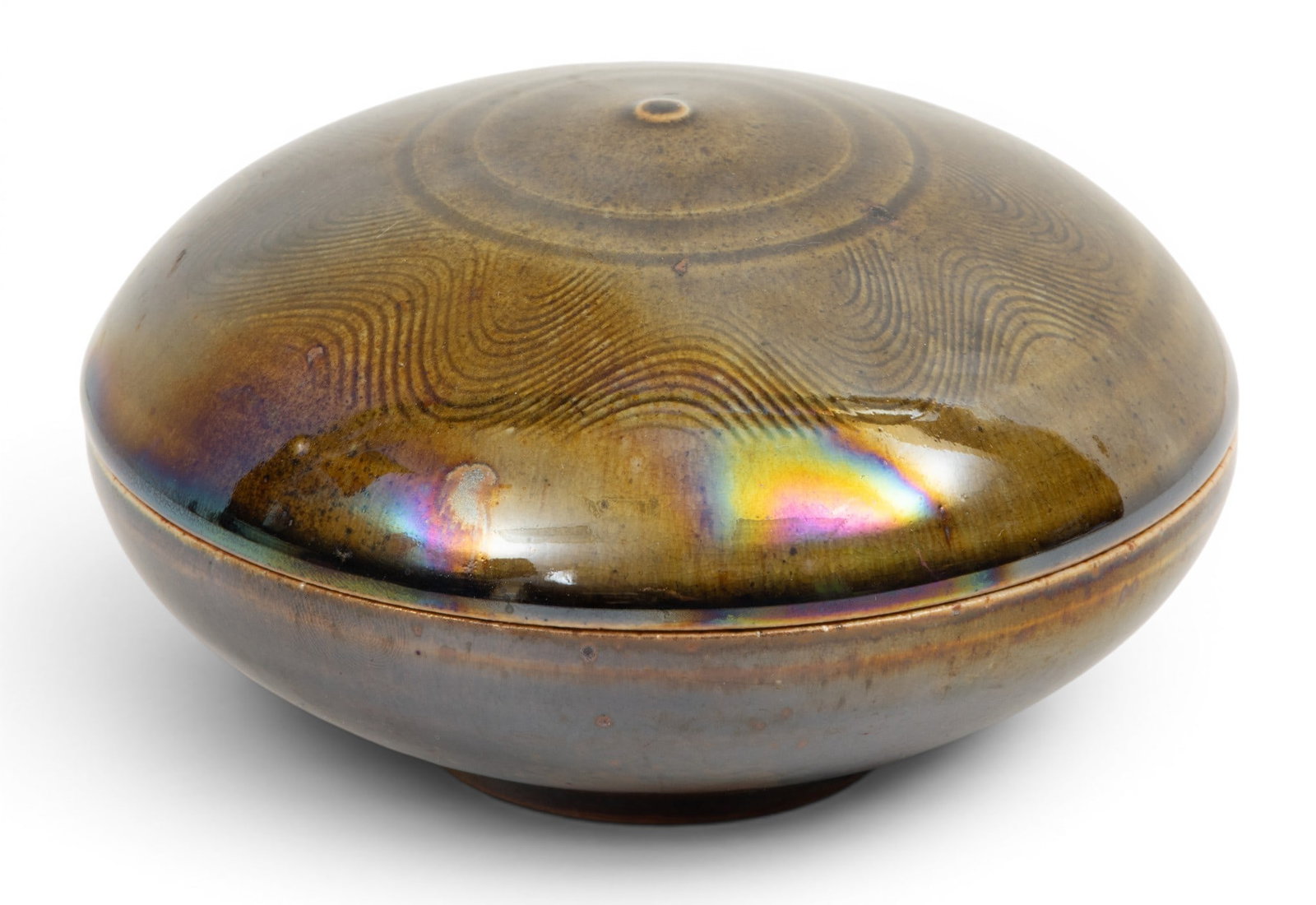 Don Pilcher (American, B. 1942) Porcelain Covered Tea Bowl, Ca. 1980, H 3" Dia. 5.25" (1 of 7)
