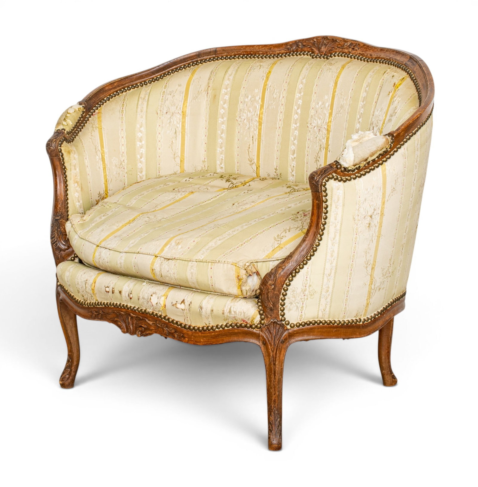 Louis XV Style Walnut Love Seat H 31" W 38" (1 of 7)