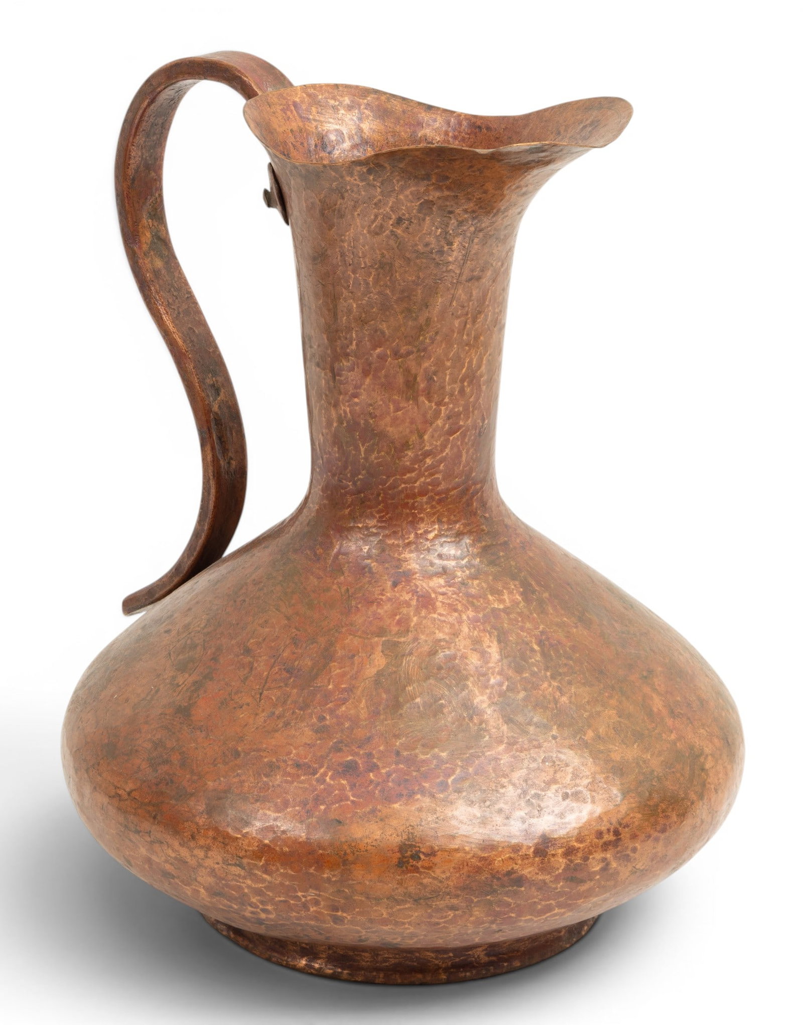 Han D Hammered Copper Ewer with Squatty Base H 14" Dia. 10" (1 of 5)