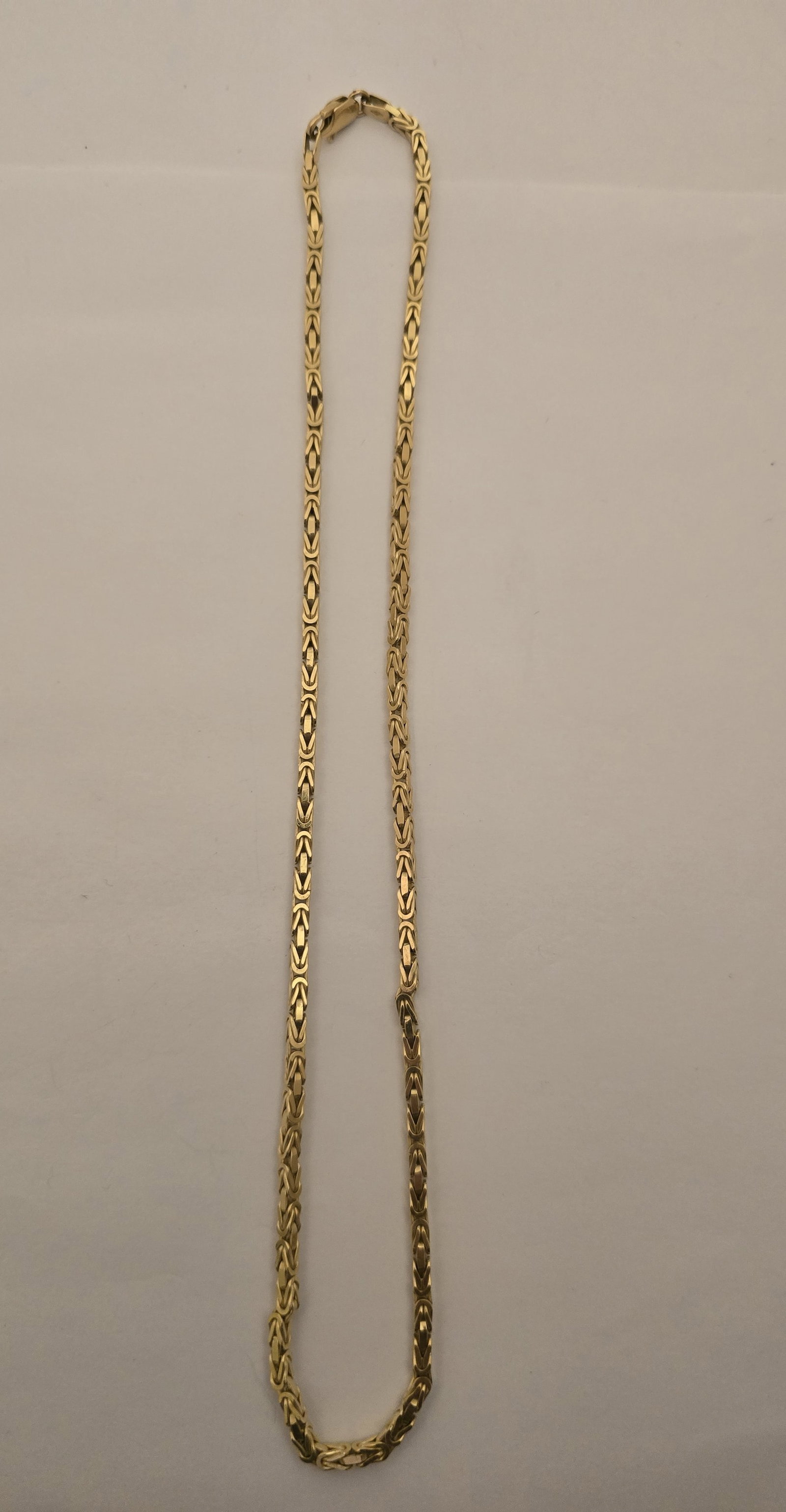 18k Yellow Gold Byzantine Chain Necklace L 18" 27.3 g (1 of 3)