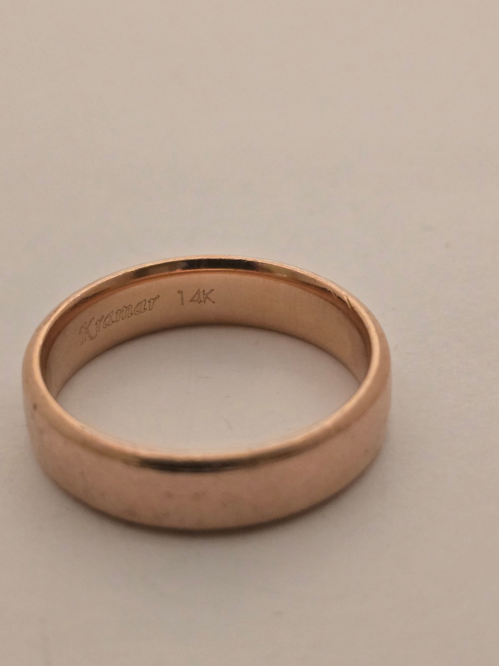 14 K Rose Gold Gentleman's Wedding Band 11 8 g (1 of 2)