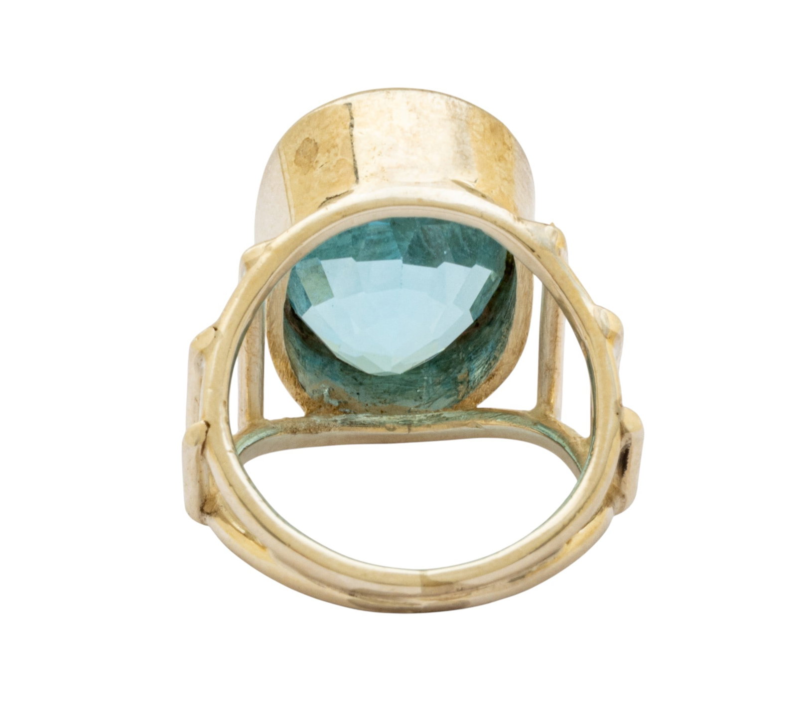Blue Topaz Oval Ring, Silver Setting, Size 7 12 g 1 PC - 7