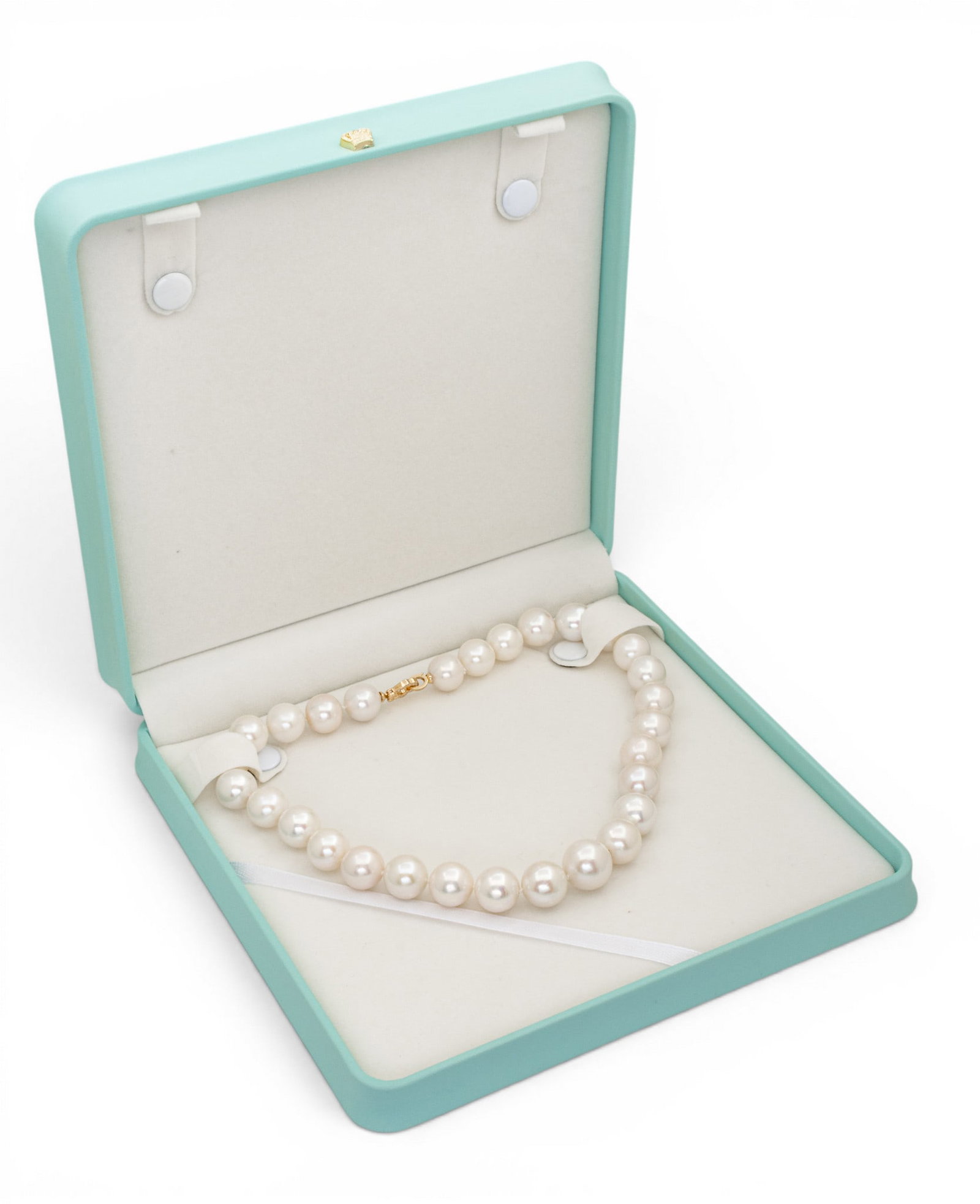 14k Yellow Gold and Diamond Clasp, Cultured Pearl Necklace L 16" 102.2 g - 6