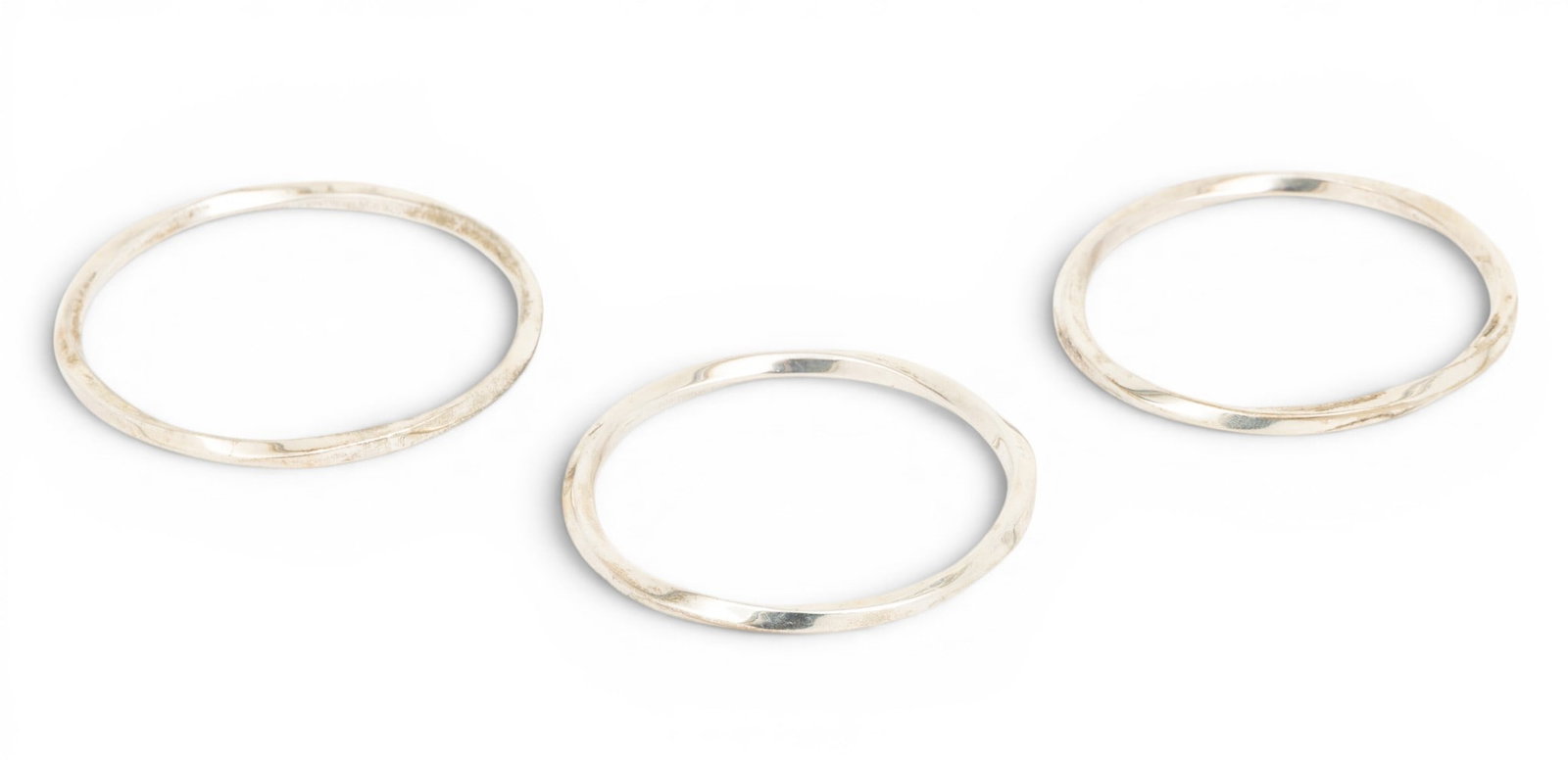Tiffany & Co. (New York) Sterling Silver Knife Edge Twist Bracelets, Ca. 1999, Dia. 2.75" 3 PCS (1 of 3)