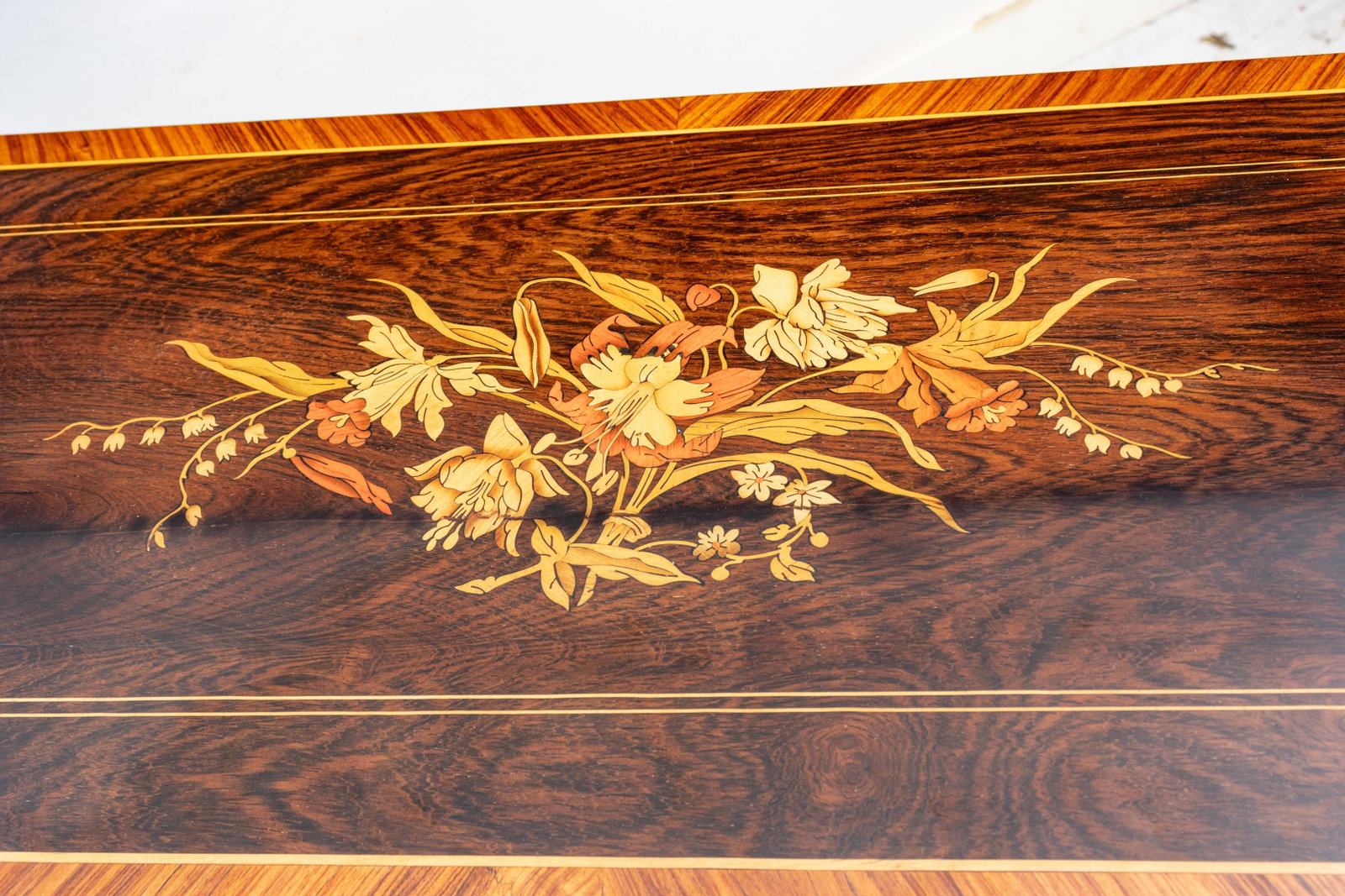 Swiss Victorian Rosewood and Marquetry Table Top Cylinder Music Box with Automata 1875-1895, - 14