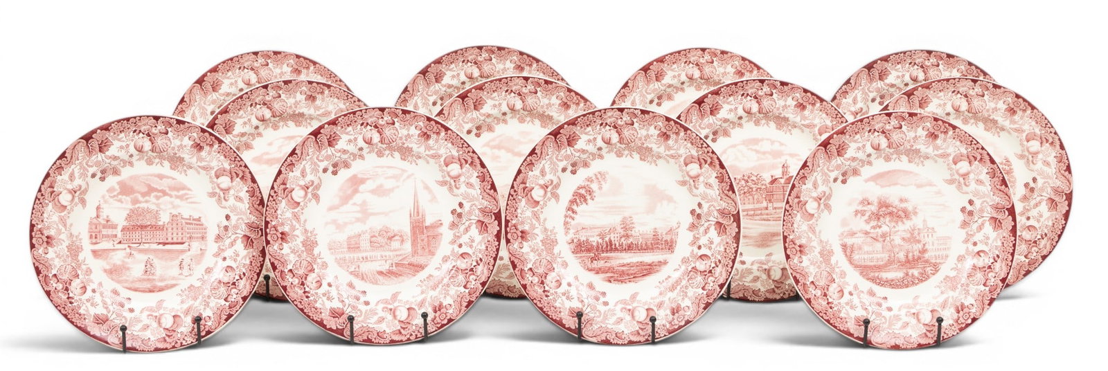 Wedgwood (English) Porcelain Plates, Ca. 20th C., 'Harvard University', Dia. 10.25" 12 PCS (1 of 5)
