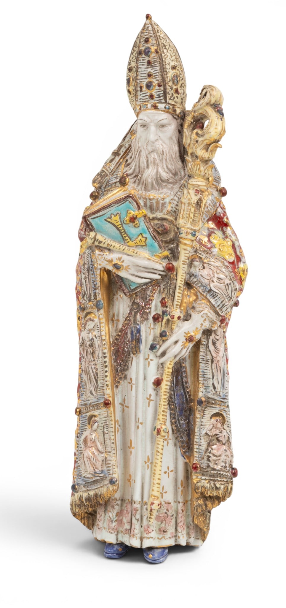 Professor Eugenio Patterino (Italy) Ceramic Wall Sculpture, 1960, 'St Nicholas', H 14" (1 of 5)