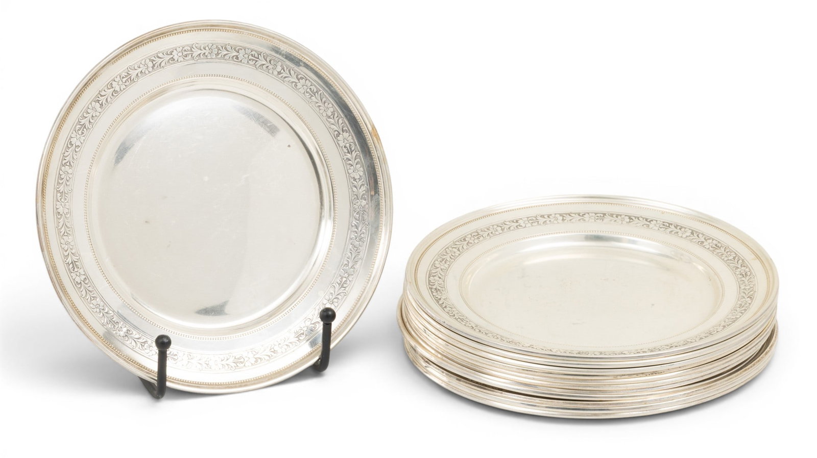 Towle Sterling Silver Bread Plates #53130 Bread Plates '"Virginia Carvel" Pattern', Dia. 6.25" 37 t (1 of 4)