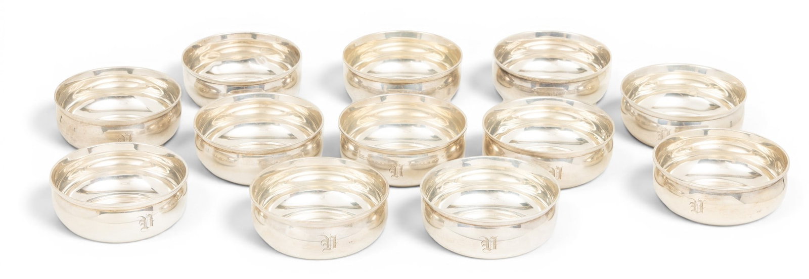 Towle Sterling Silver #8134 Finger or Dessert Bowls 1950, H 2" Dia. 4.5" 39 t oz 12 PCS (1 of 3)