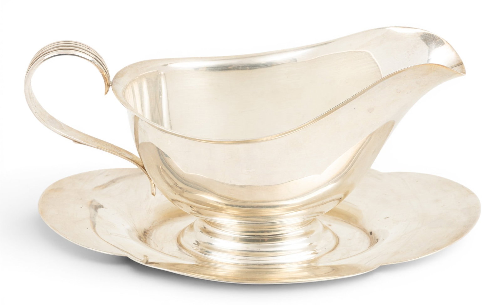 Gorham Sterling Silver Sauce Boat on Attached Underplate L 8" 9.9 t oz 1 PC (1 of 5)