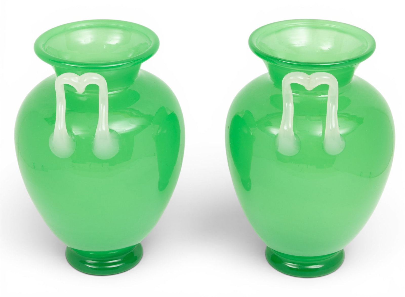 Frederick Carder for Steuben Glass Works (American, 1863-1963) Jade Art Glass Baluster Vases, Ca. - 4
