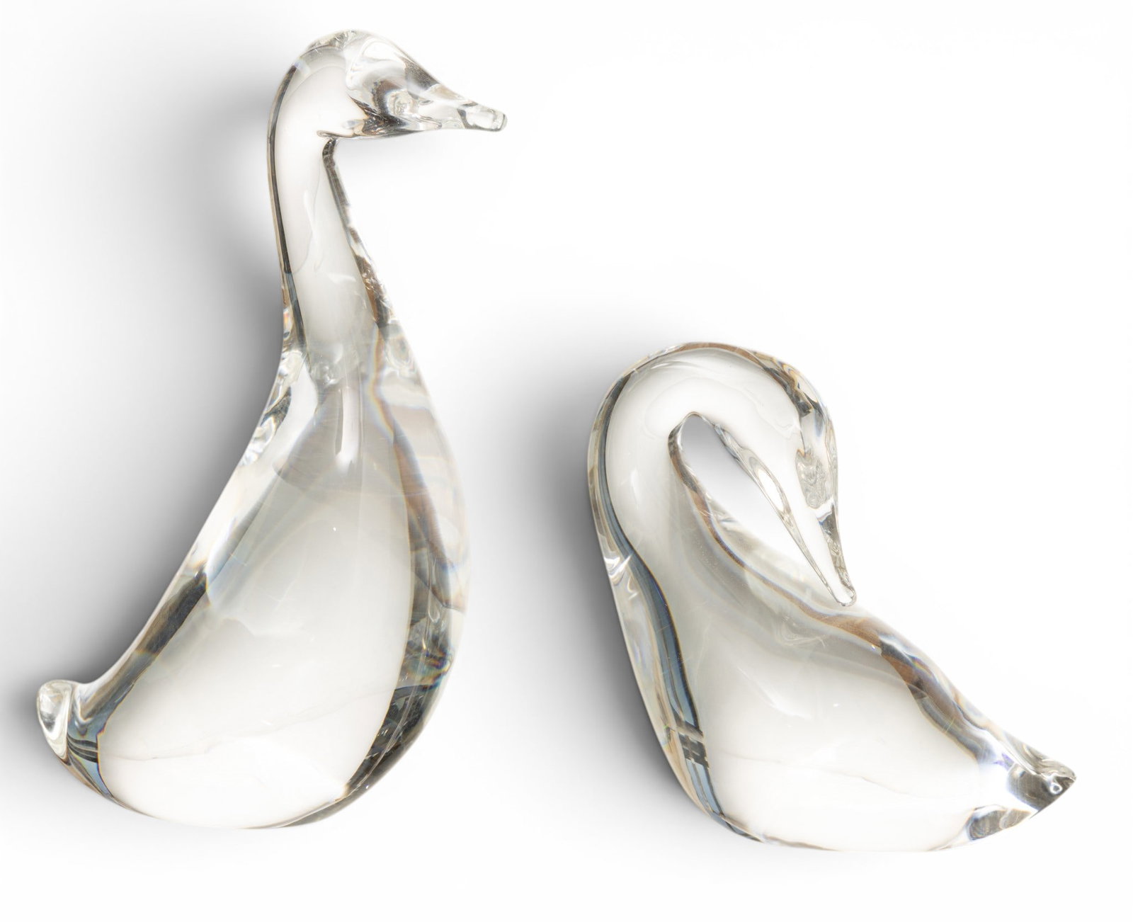Steuben (American) Glass Ducks 20th C., 2 PCS (1 of 5)