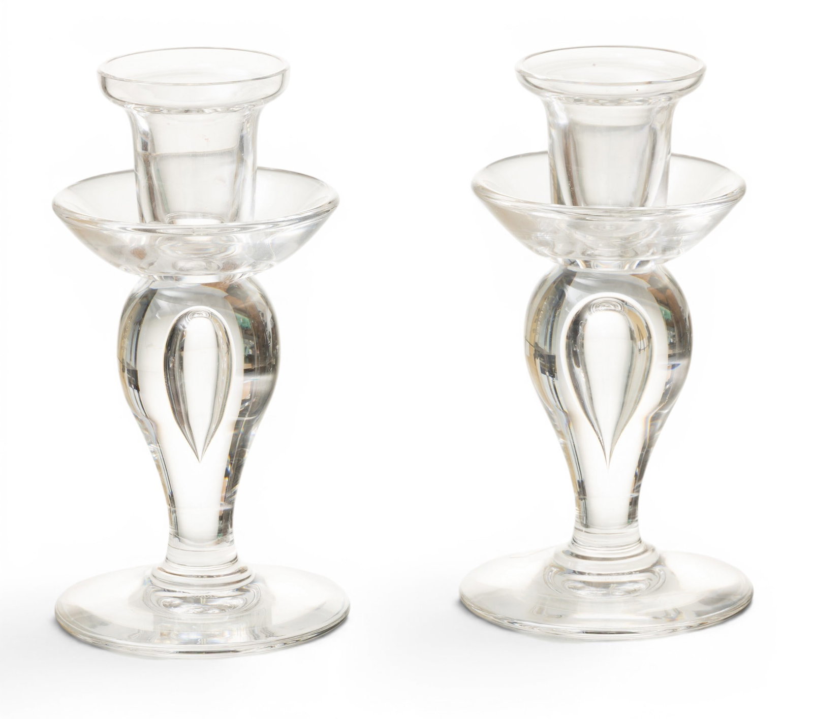 Saint-louis (French) Crystal Candlesticks 'Sirius', H 6" Dia. 3" 5 g (1 of 5)