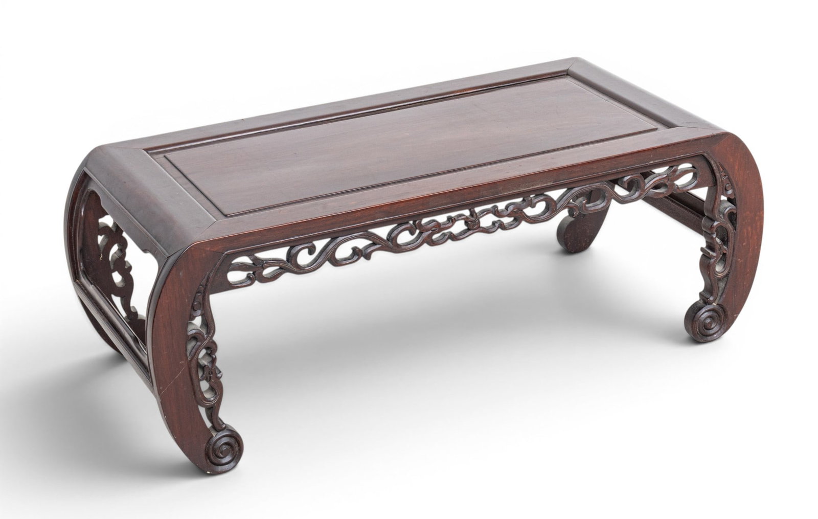 Chinese Teakwood Low Tea Table 19th Century, H 13" W 17" L 35" (1 of 6)