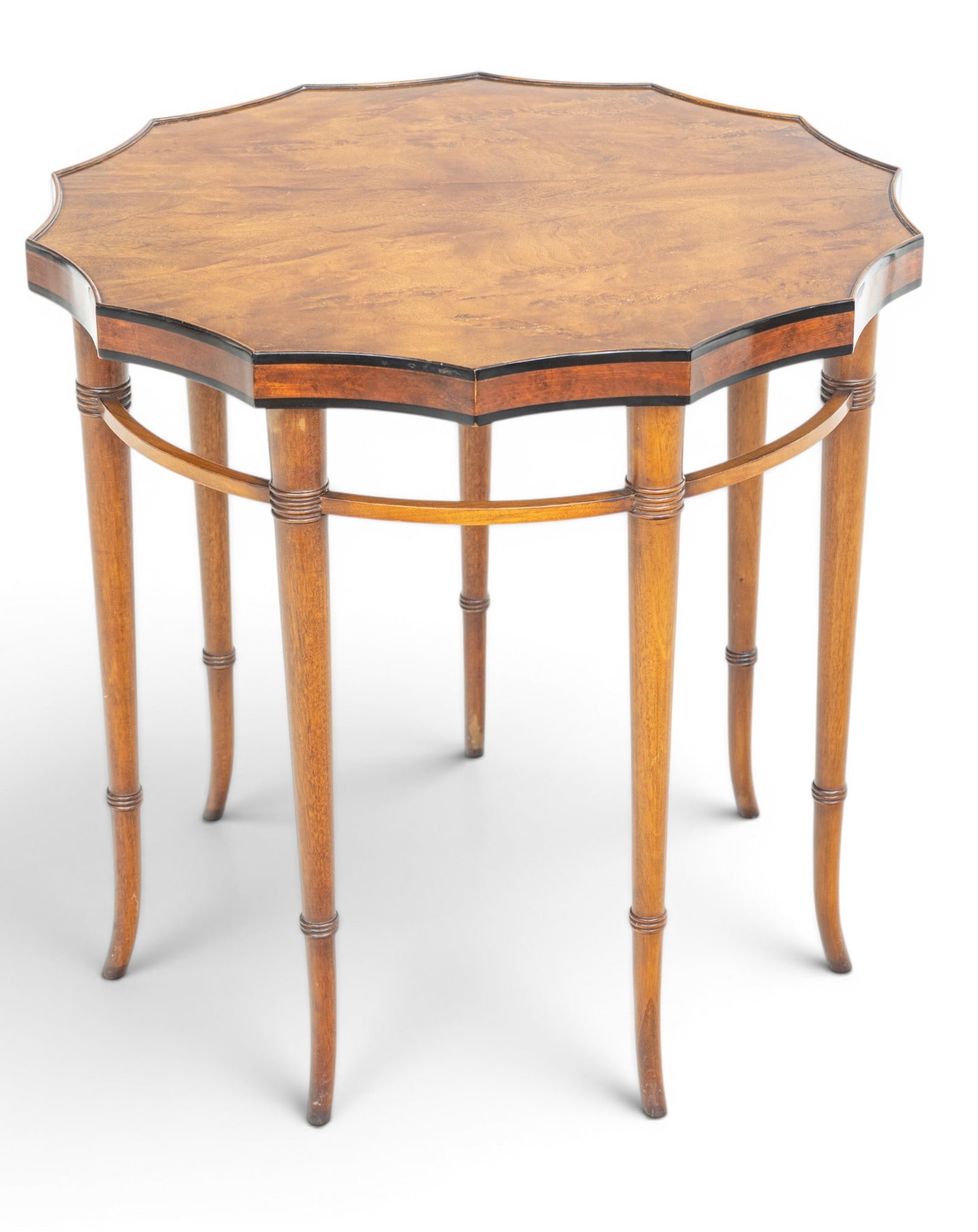 Charak Furniture Co. (Boston) Mid-Century Modern Mahogany End Table 1953, H 27" Dia. 26" 1 PC (1 of 6)