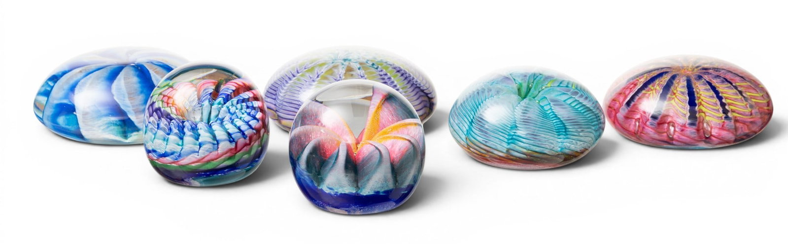 Epiphany Signature Blown Glass Glass Paperweights 6 PCS (1 of 8)