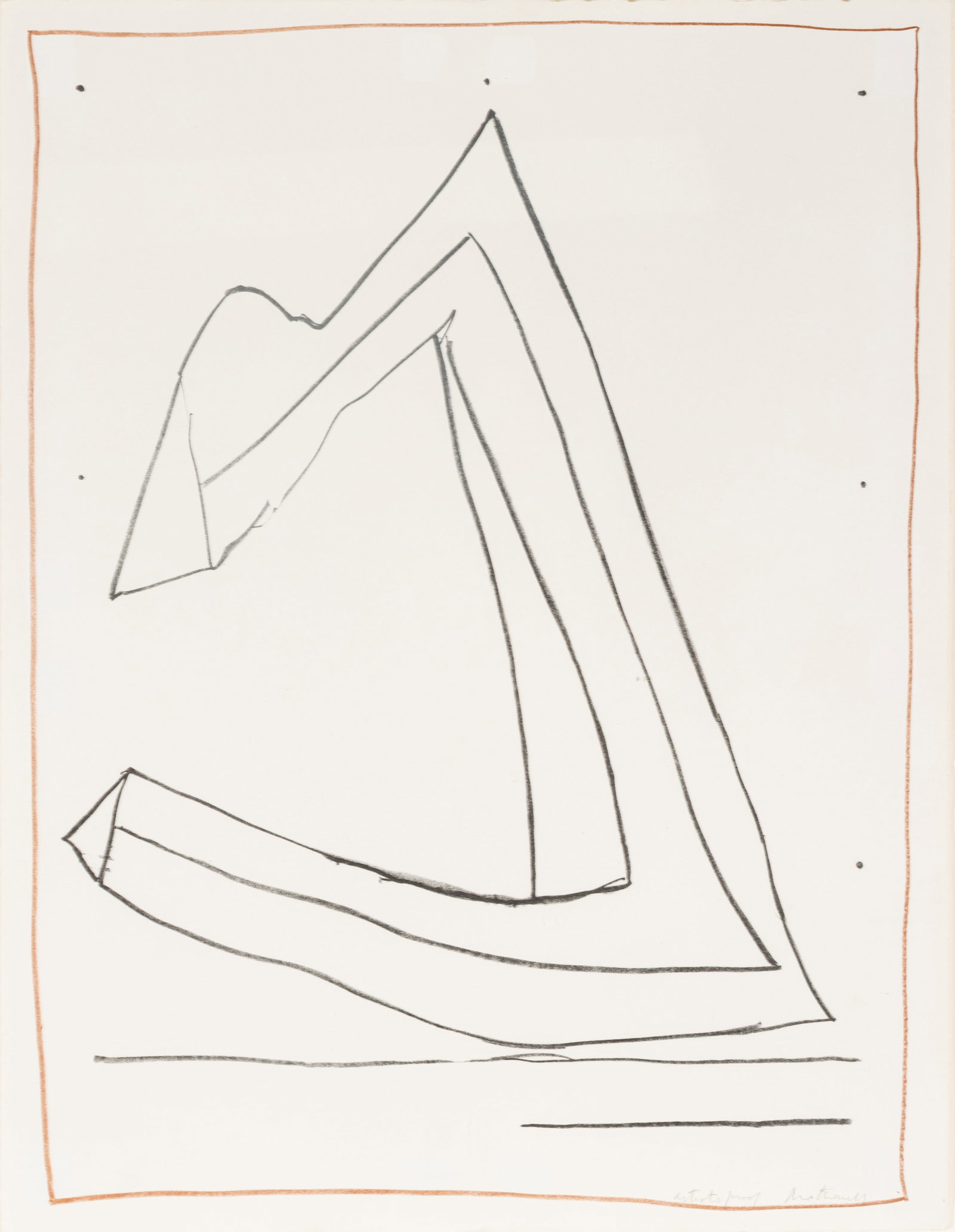 Robert Motherwell (American, 1915-1991) Lithograph on Rives BFK Paper 1966, 'Summertime in Italy (1 of 6)